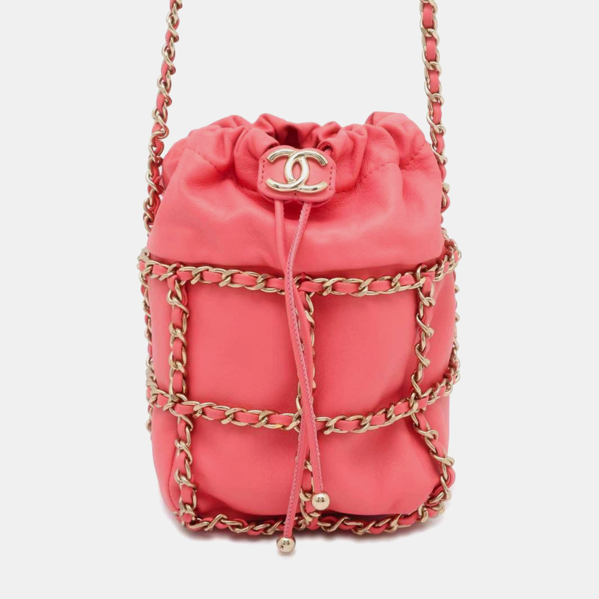 

Chanel Coco Mark Lambskin Chain Shoulder Bag, Red