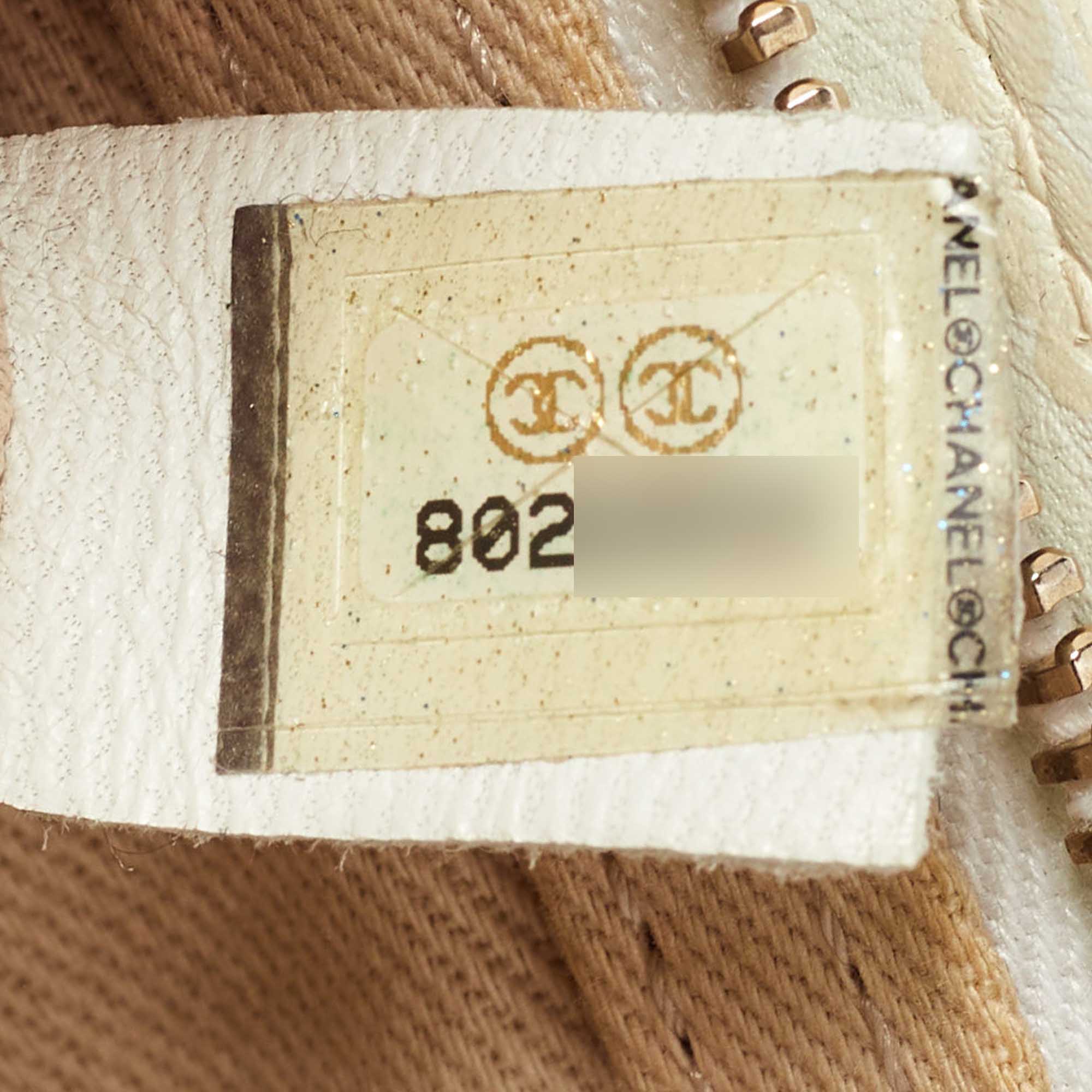 Chanel Grey/White Canvas and Leather CC Olsen Clutch Bag 