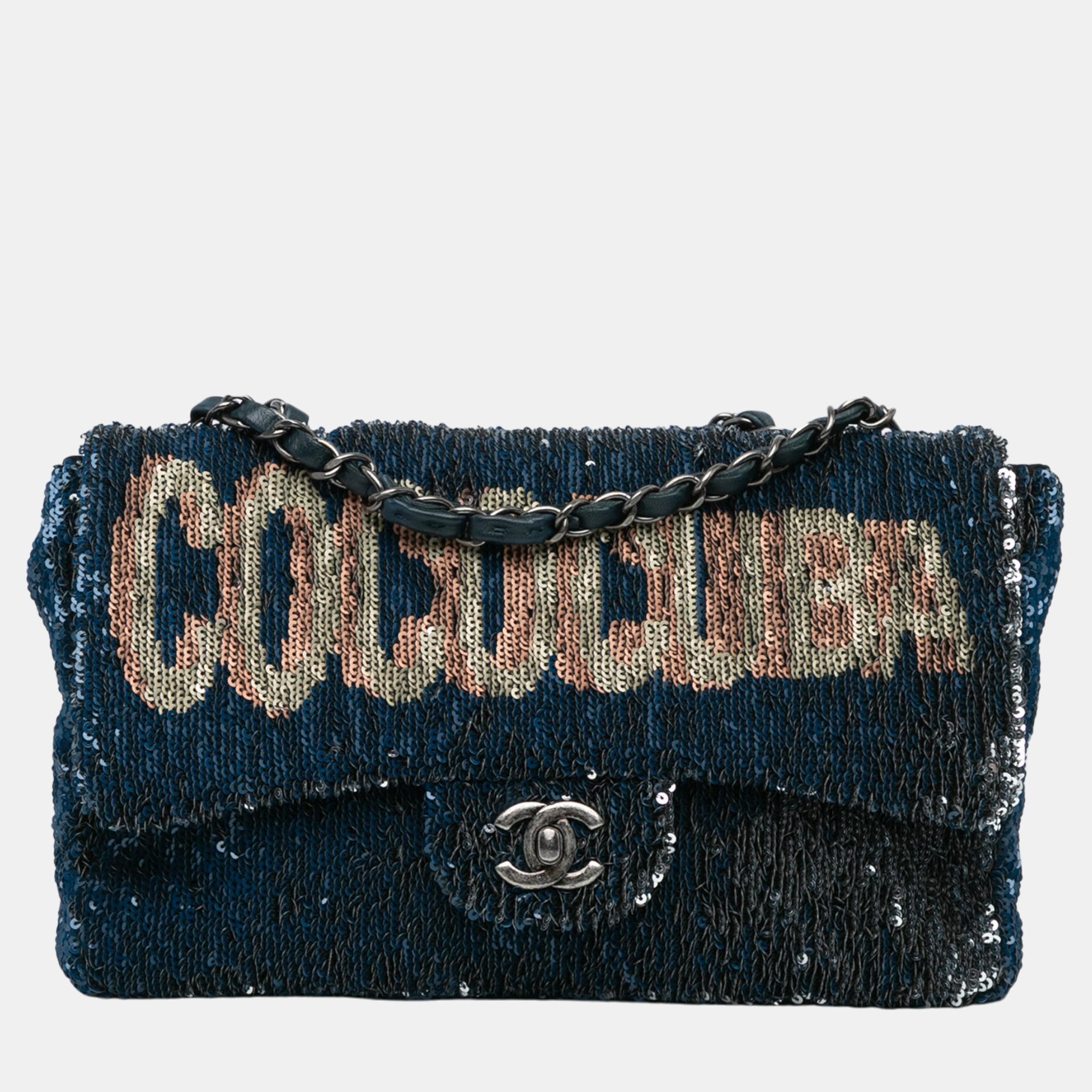 

Chanel Paris-Cuba Medium Sequin Coco Cuba Flap, Blue