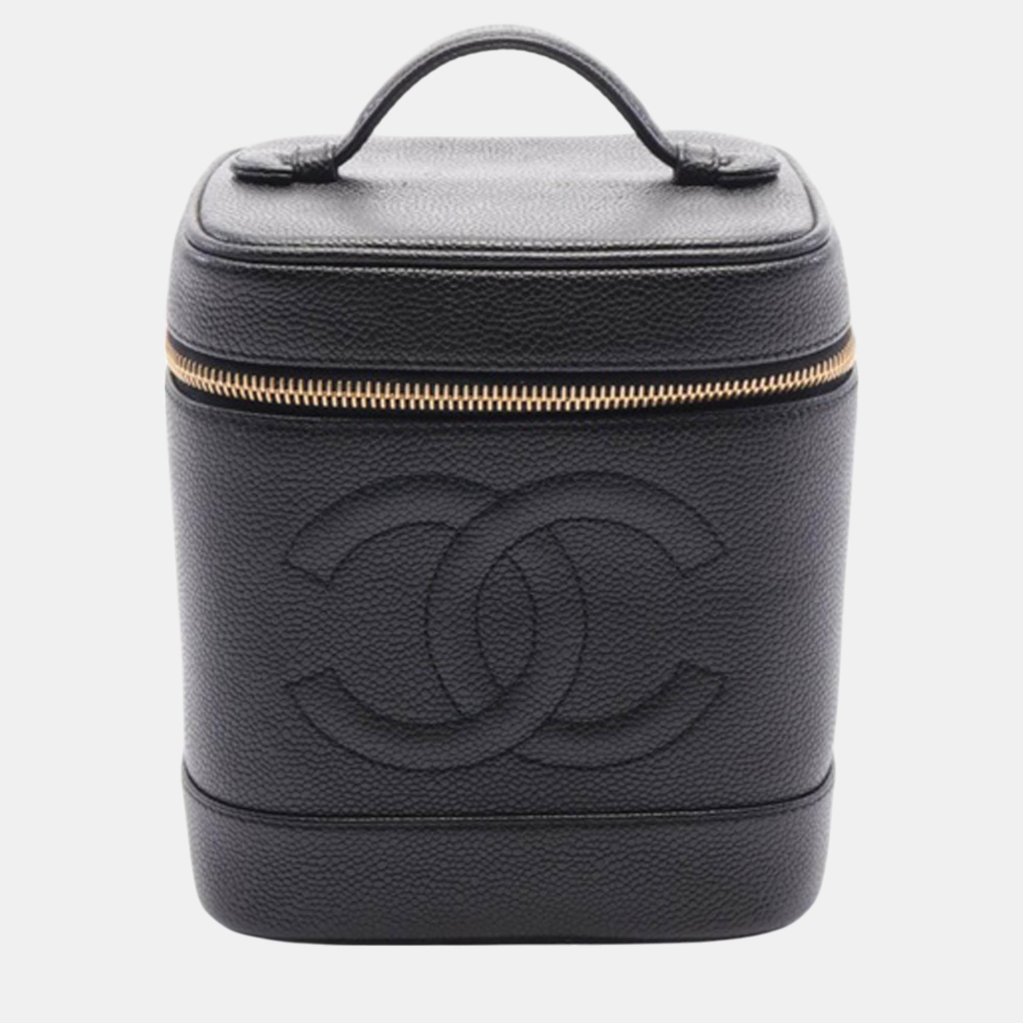 

Chanel CC Caviar Vanity Case, Black