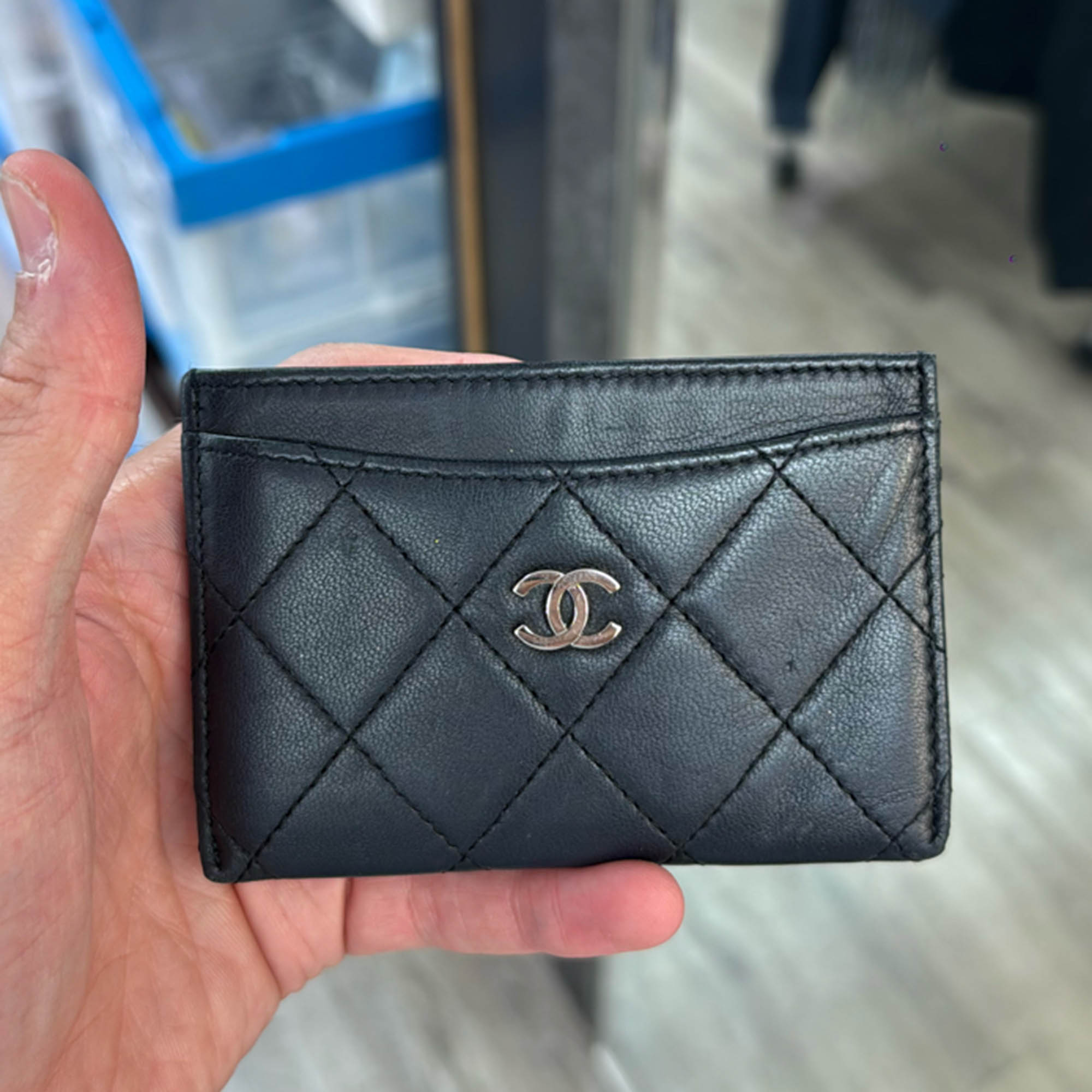 

Chanel CC Card Holder, Black