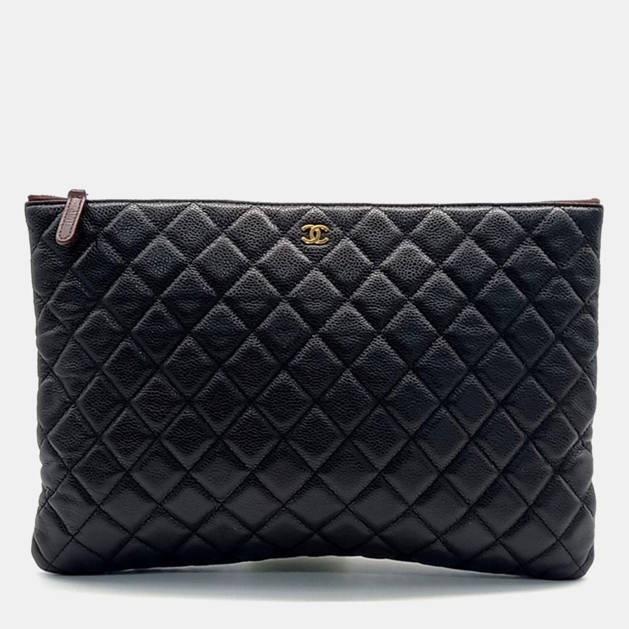 

Chanel Black Caviar Leather Chanel Caviar Large Clutch