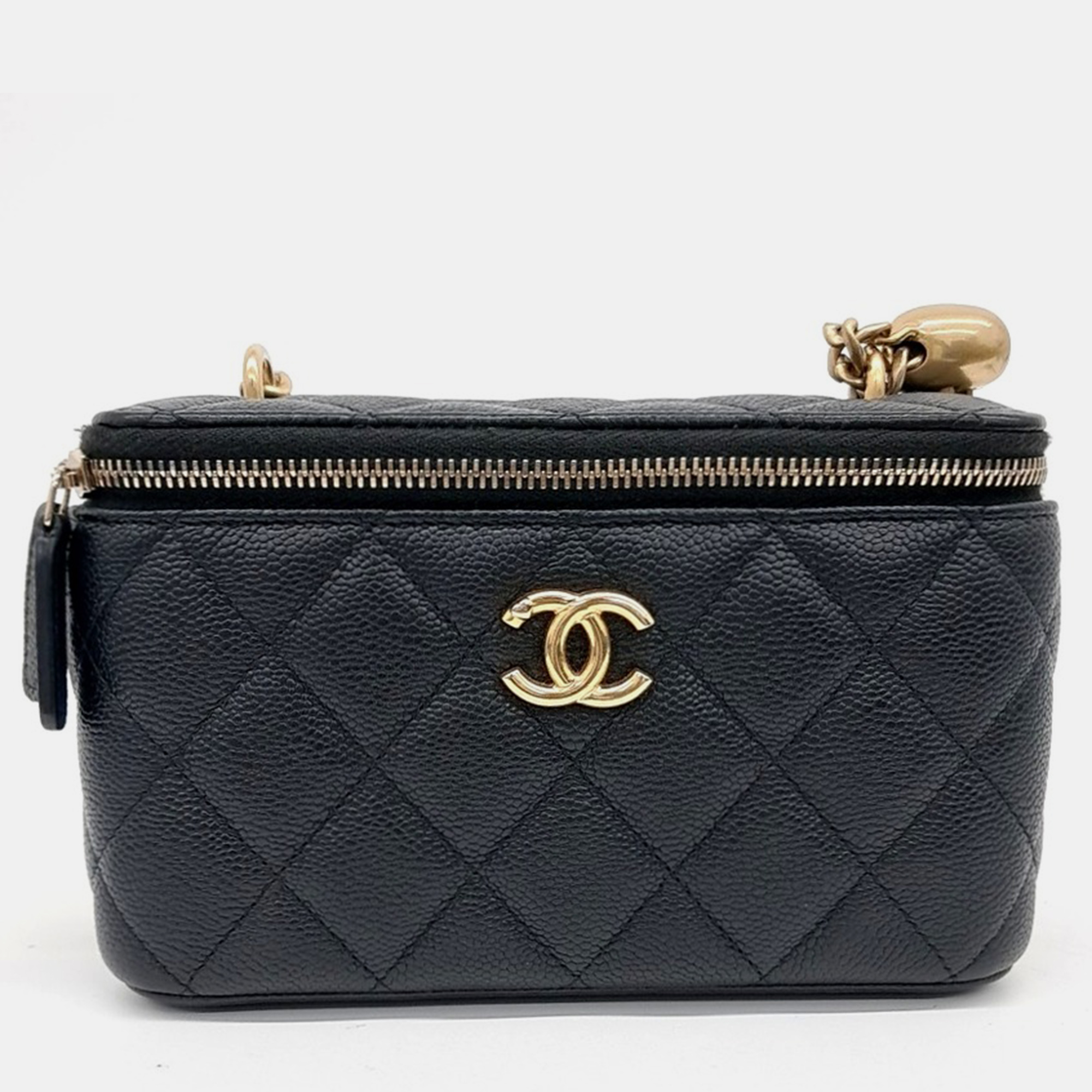 

Chanel Heart Ball Vanity Small Crossbody Bag, Black