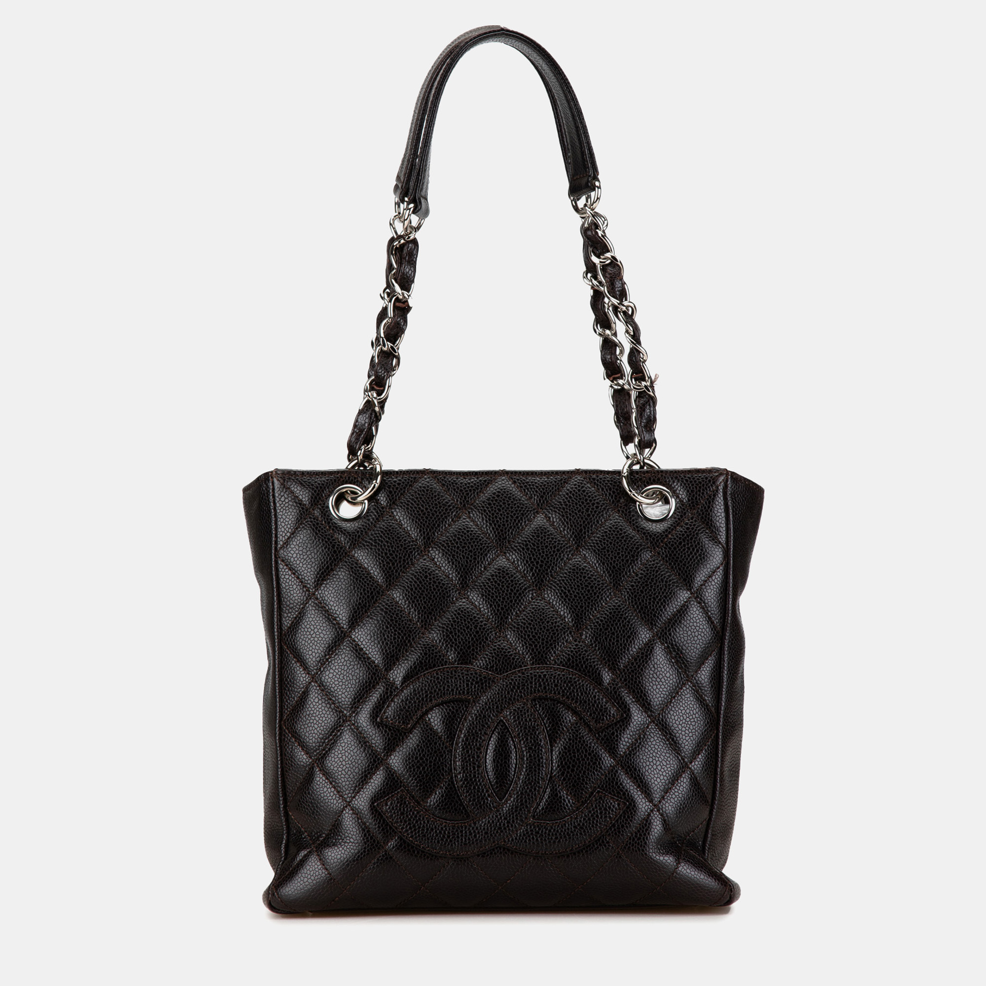 

Chanel Black Caviar Leather Chanel Petite Caviar Shopping Tote