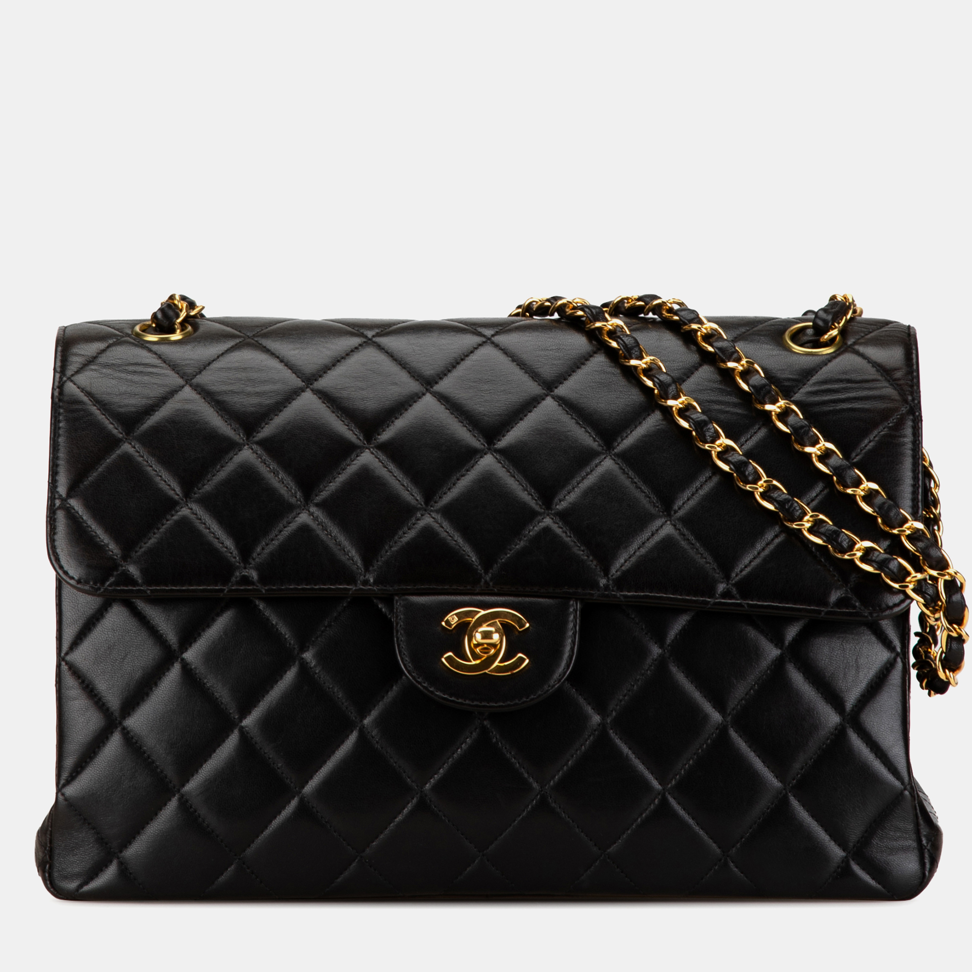 

Chanel Jumbo Lambskin Double Sided Flap, Black