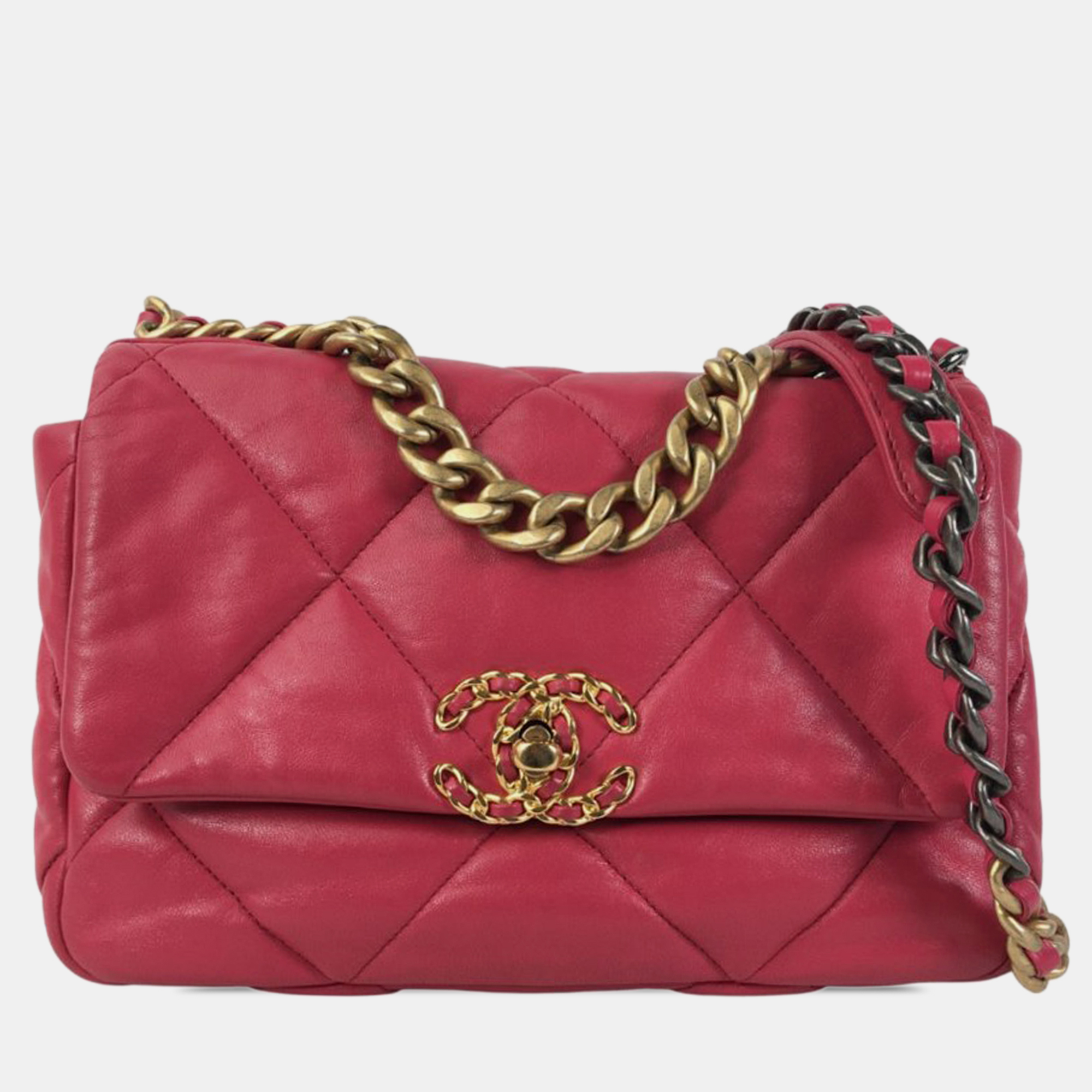 

Chanel Medium Lambskin 19 Flap, Pink