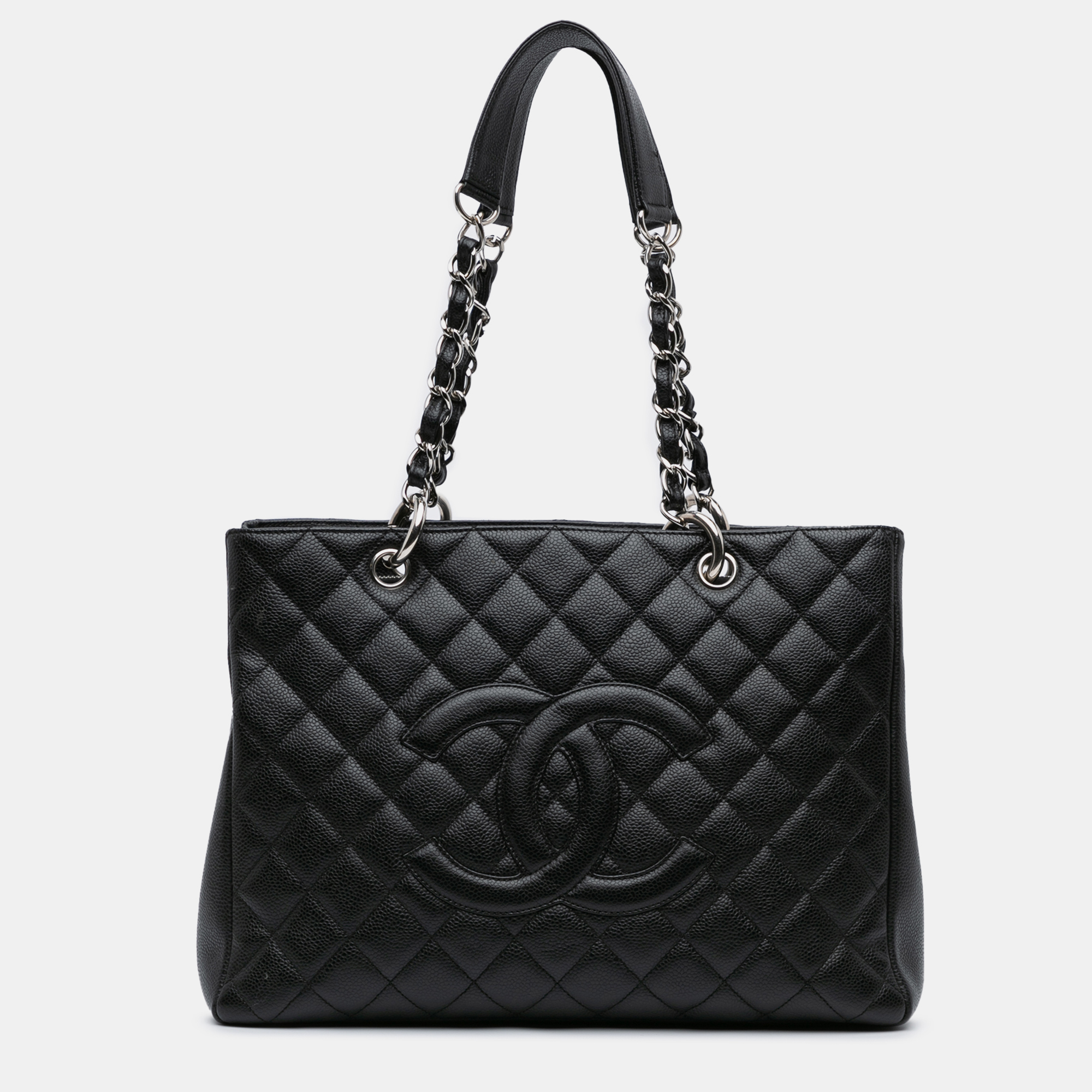 

Chanel Black Caviar Leather Grand Shopping Tote Bag