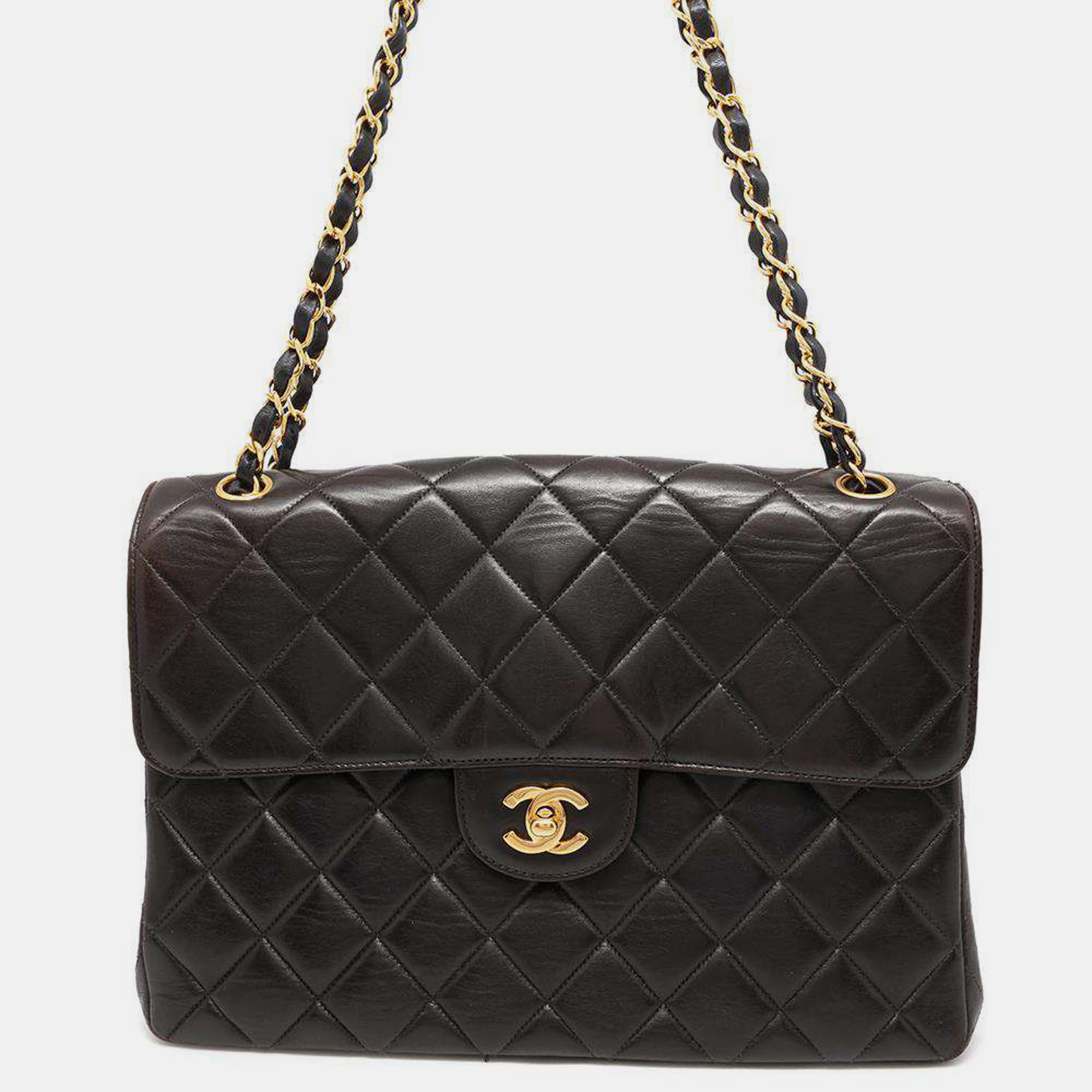 

Chanel Black Lambskin Double Face Matelasse chain shoulder bag