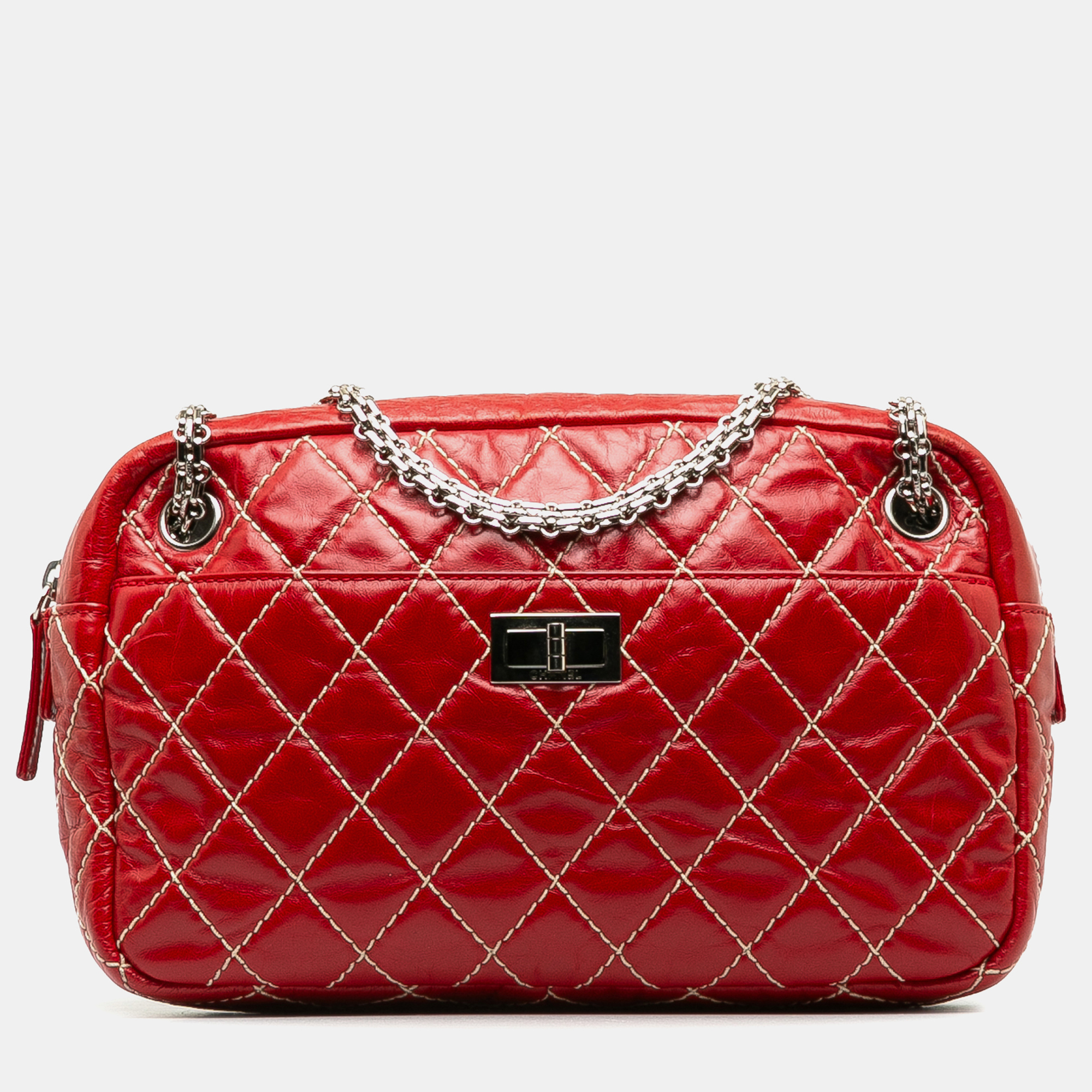 

Chanel Red Medium Quilted Reissue Camera Bag