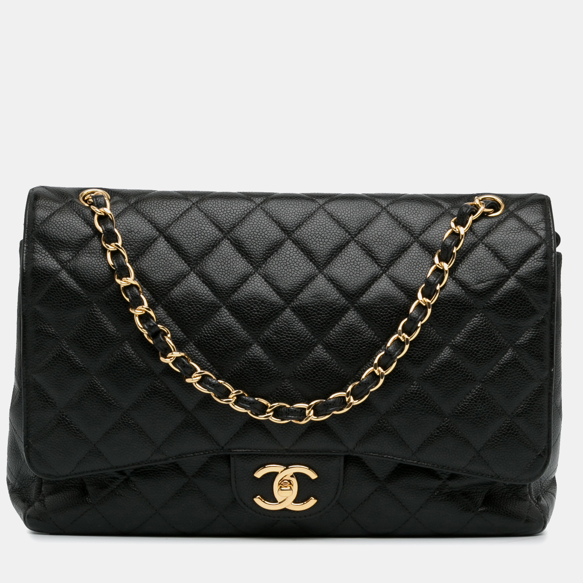 

Chanel Black Caviar Leather Maxi Classic Double Flap Bag