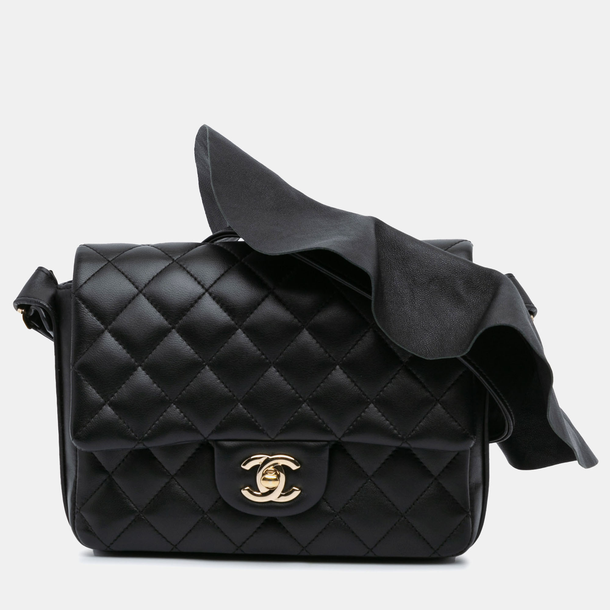 

Chanel Black Calf Leather Quilted Calfskin Bolero de Chanel Flap Bag