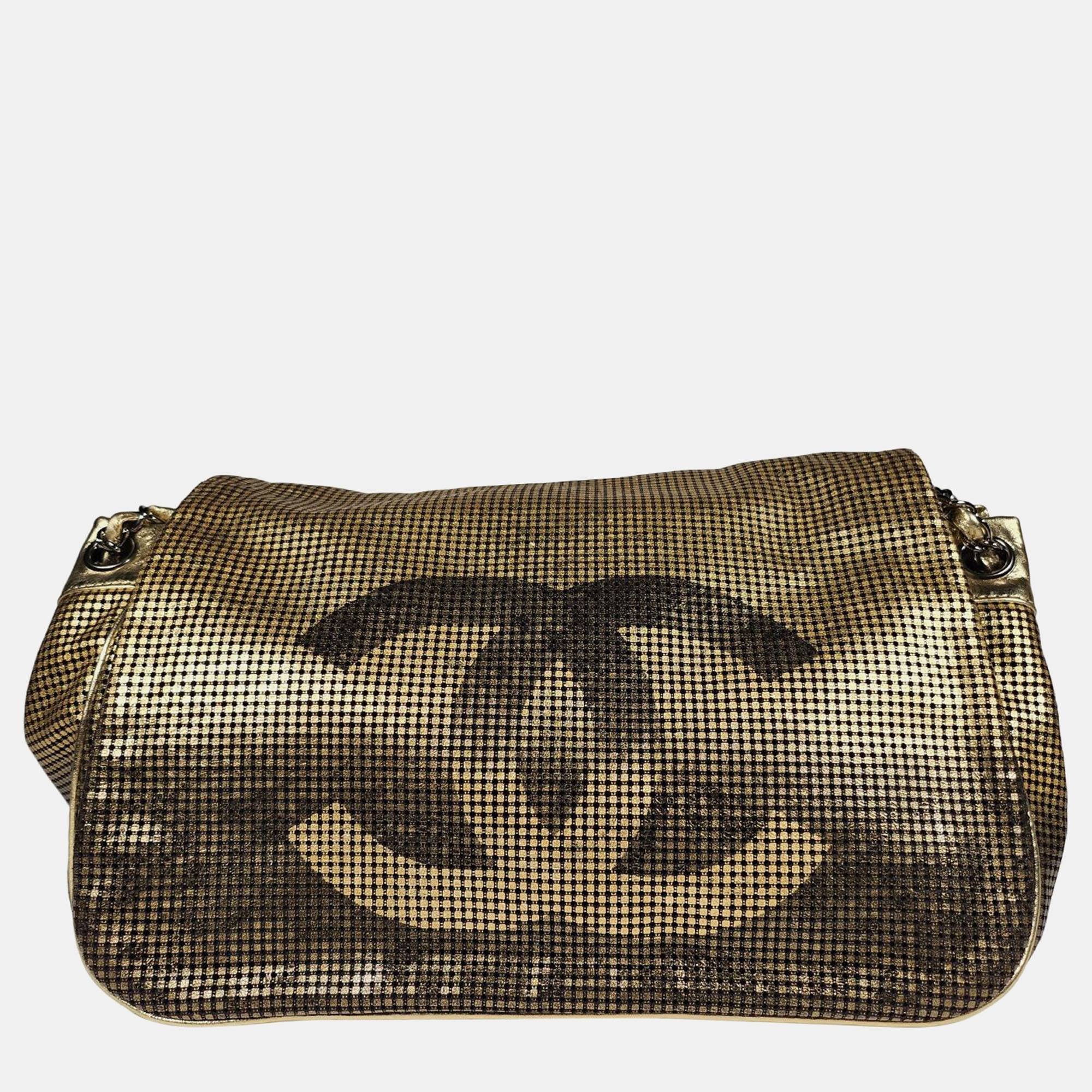 

Chanel Metallic Gold Accordion Flap Bag