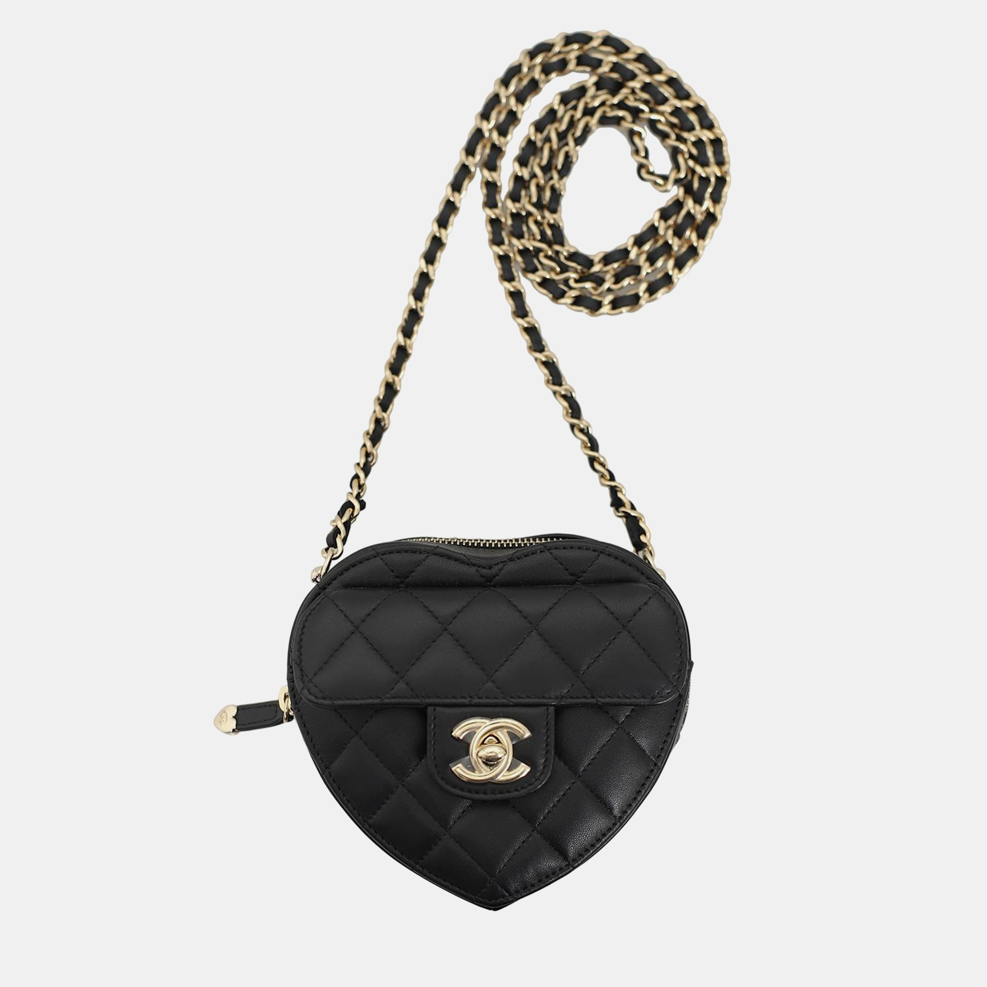 

Chanel Small Love Heart Crossbody Bag, Black