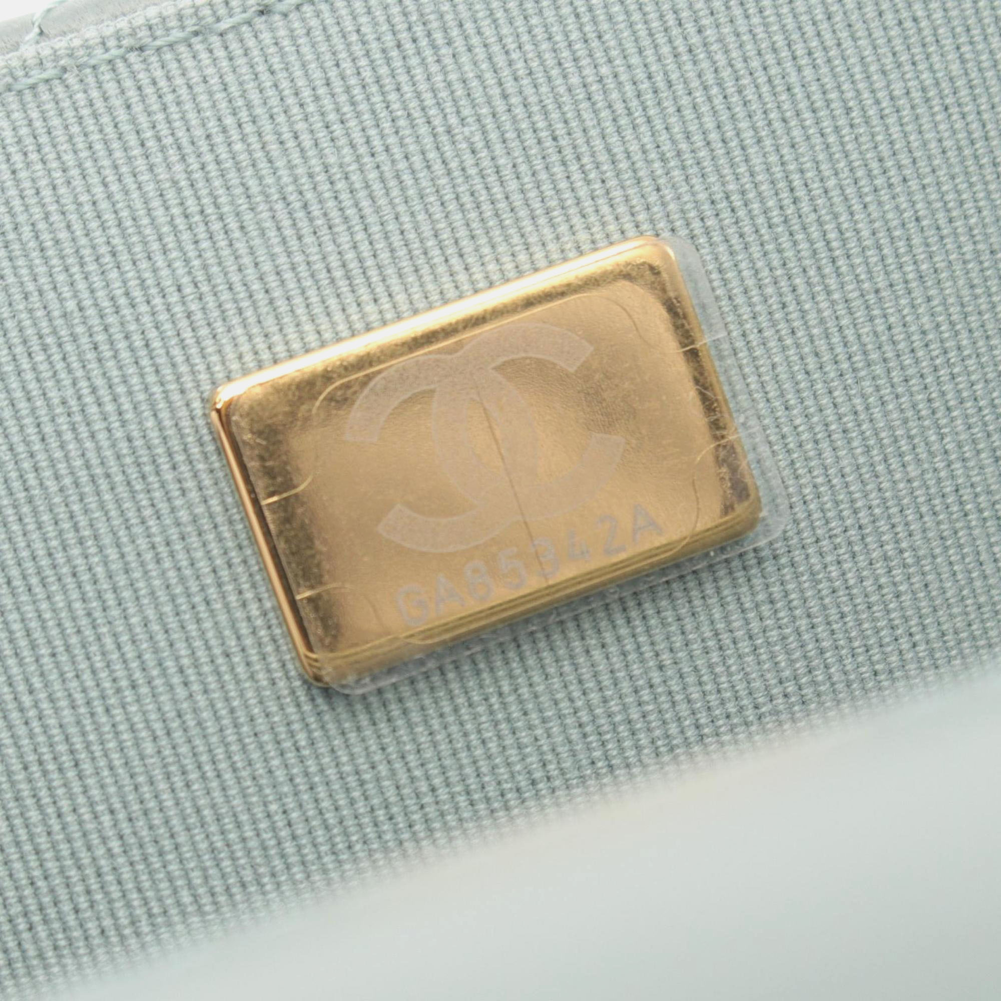 Chanel Lambskin Blue Matelasse Shoulder Bag 