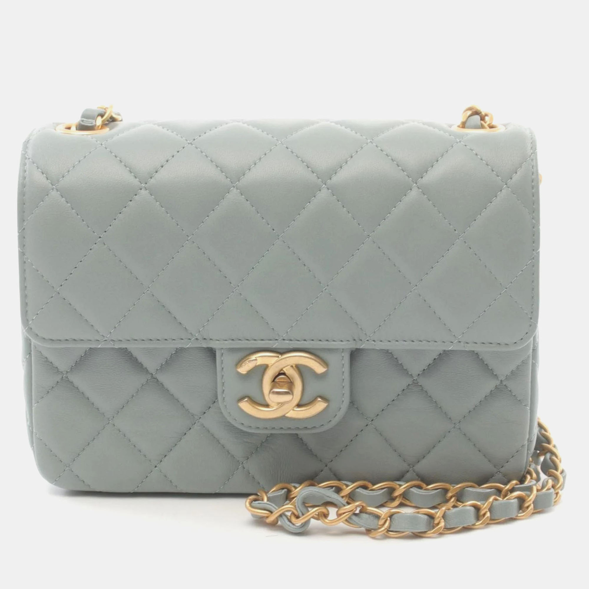 

Chanel Lambskin Blue Matelasse Shoulder Bag