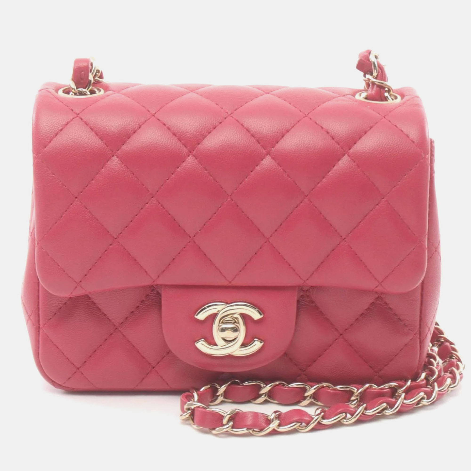 

Chanel Lambskin Red Matelasse Shoulder Bag