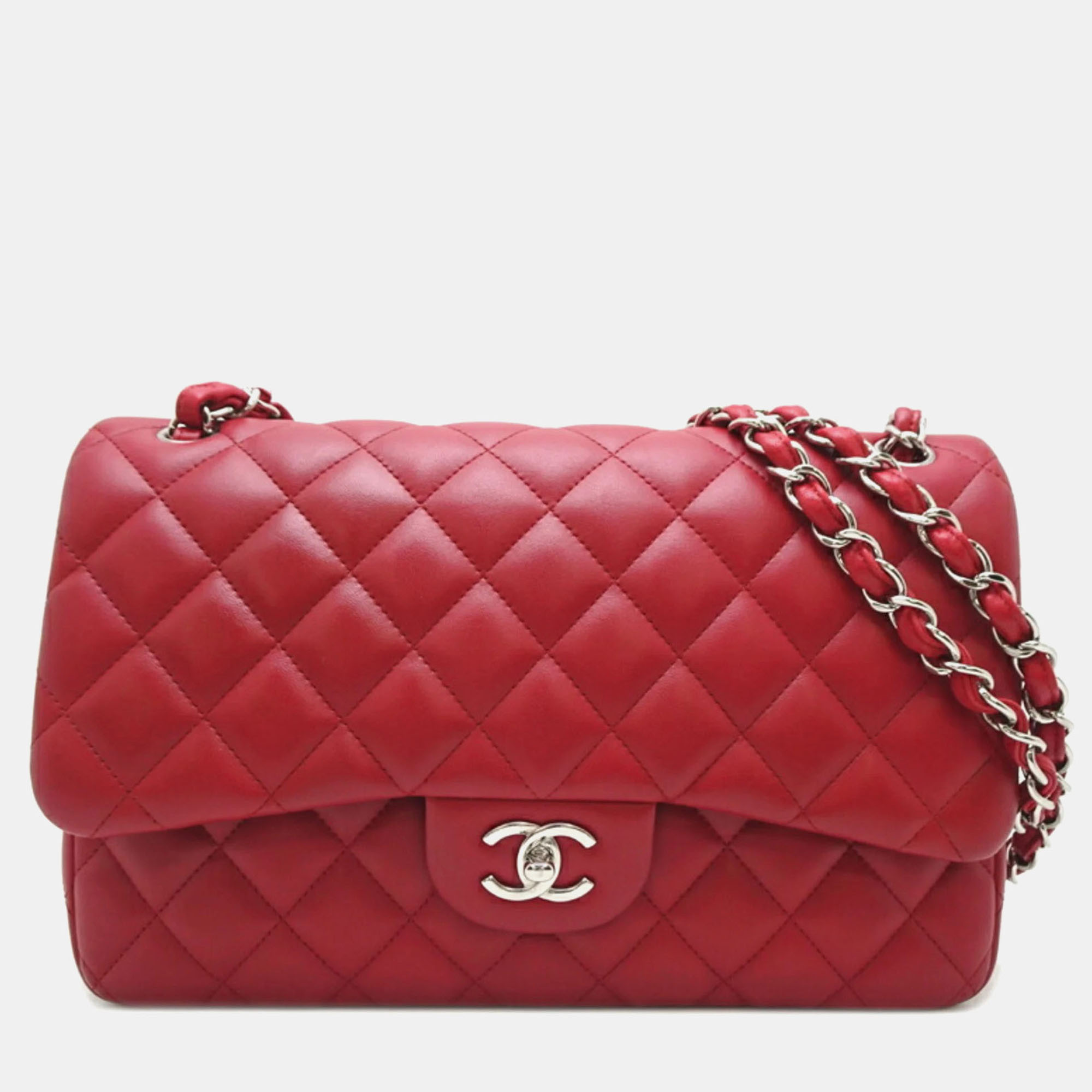 

Chanel Lambskin Red Matelasse 30 Chain Shoulder Bag