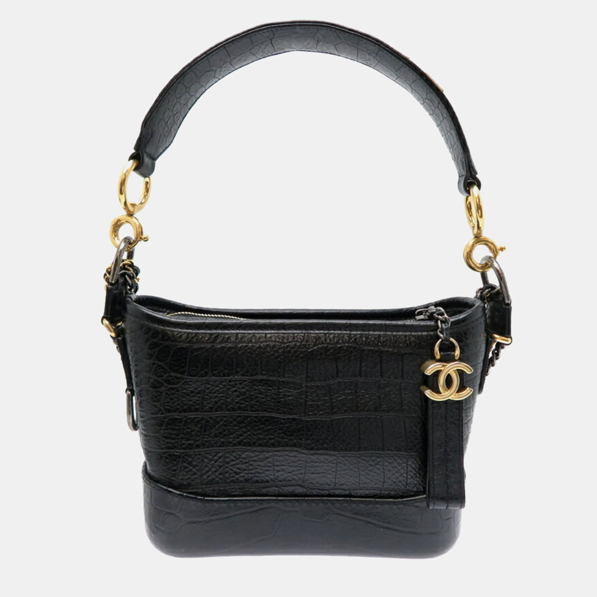 

Chanel Leather Black Seal Chain Shoulder Bag