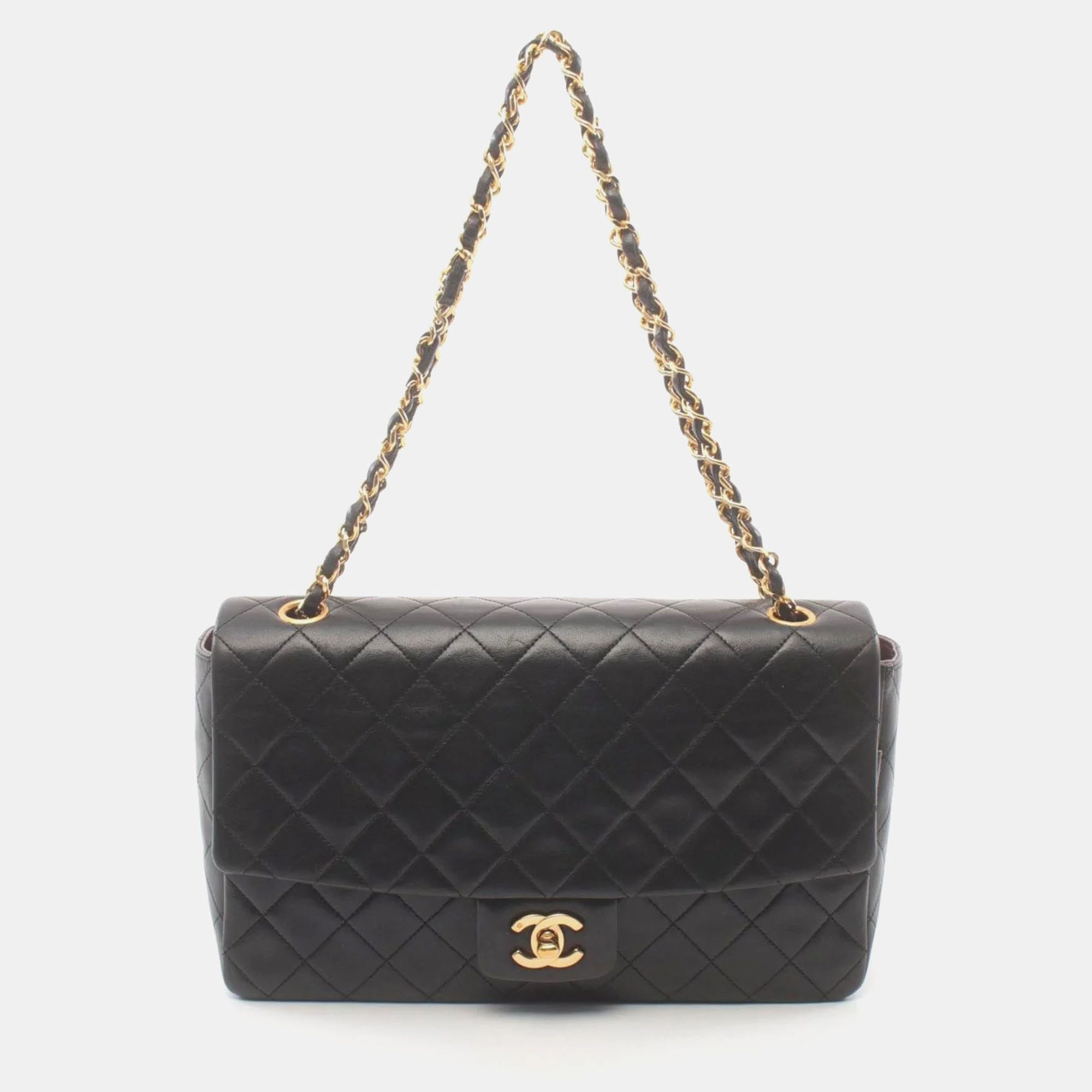 

Chanel Lambskin Black Matelasse Shoulder Bag