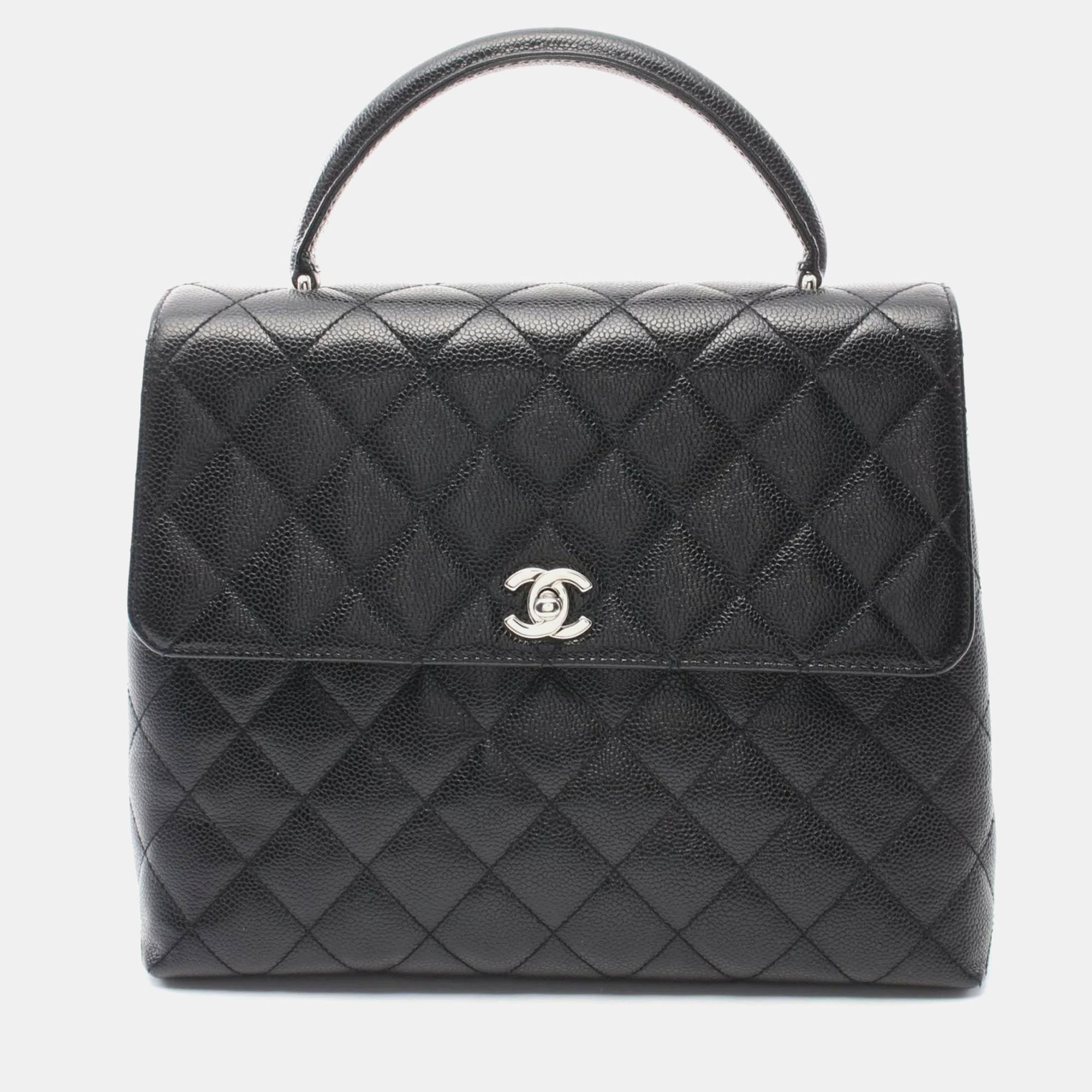 

Chanel Black Caviar Skin (Grained Calf) Matelasse Handbag