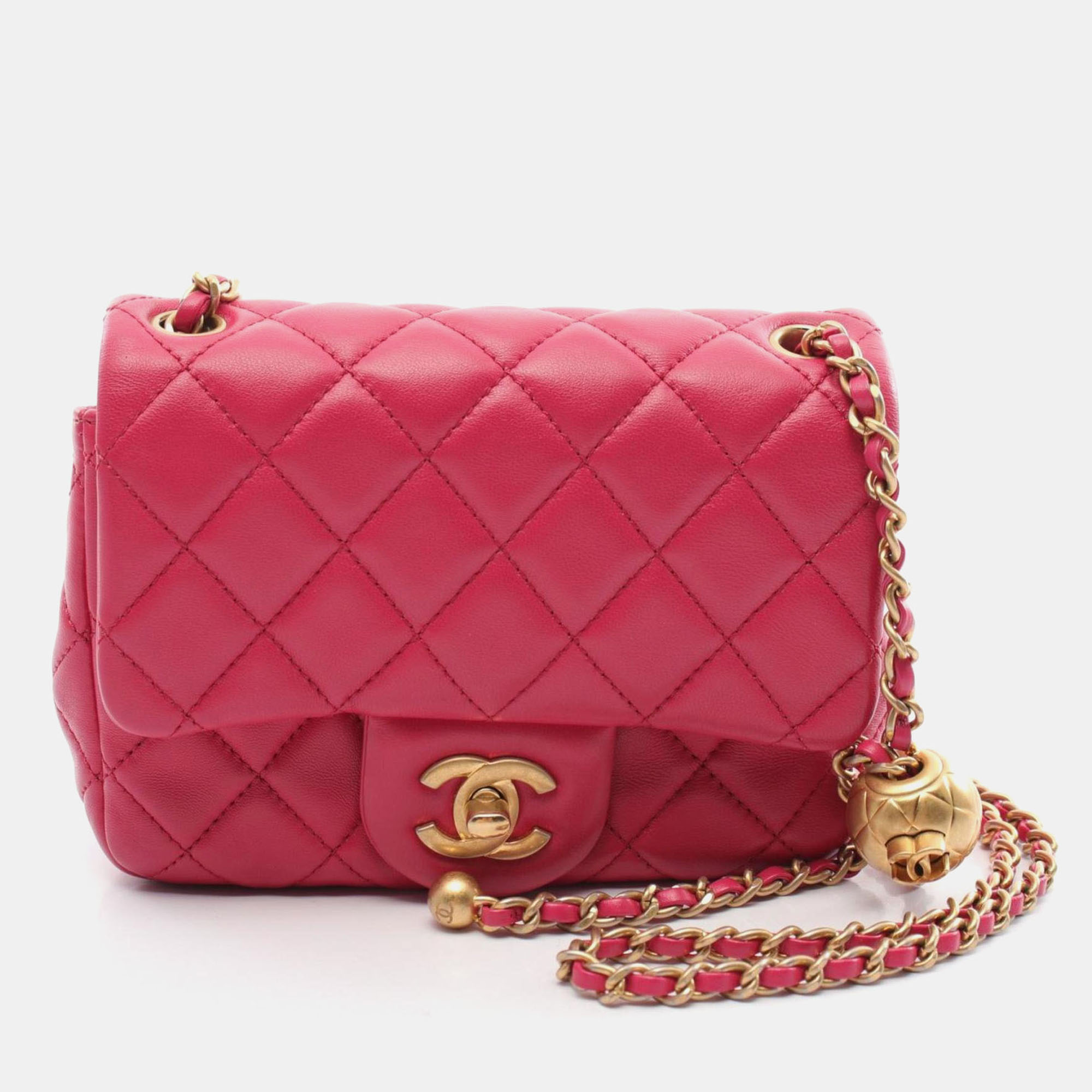 

Chanel Lambskin Pink Matelasse Shoulder Bag