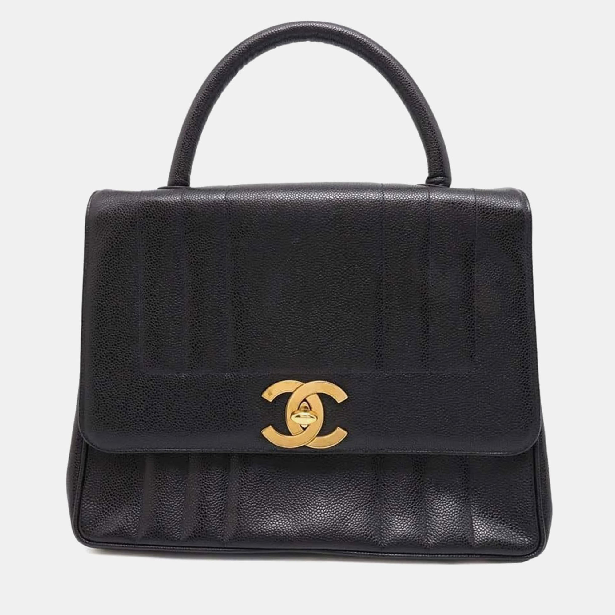 

Chanel Deca Black Coco Mark Mademoiselle Caviar Skin Bag