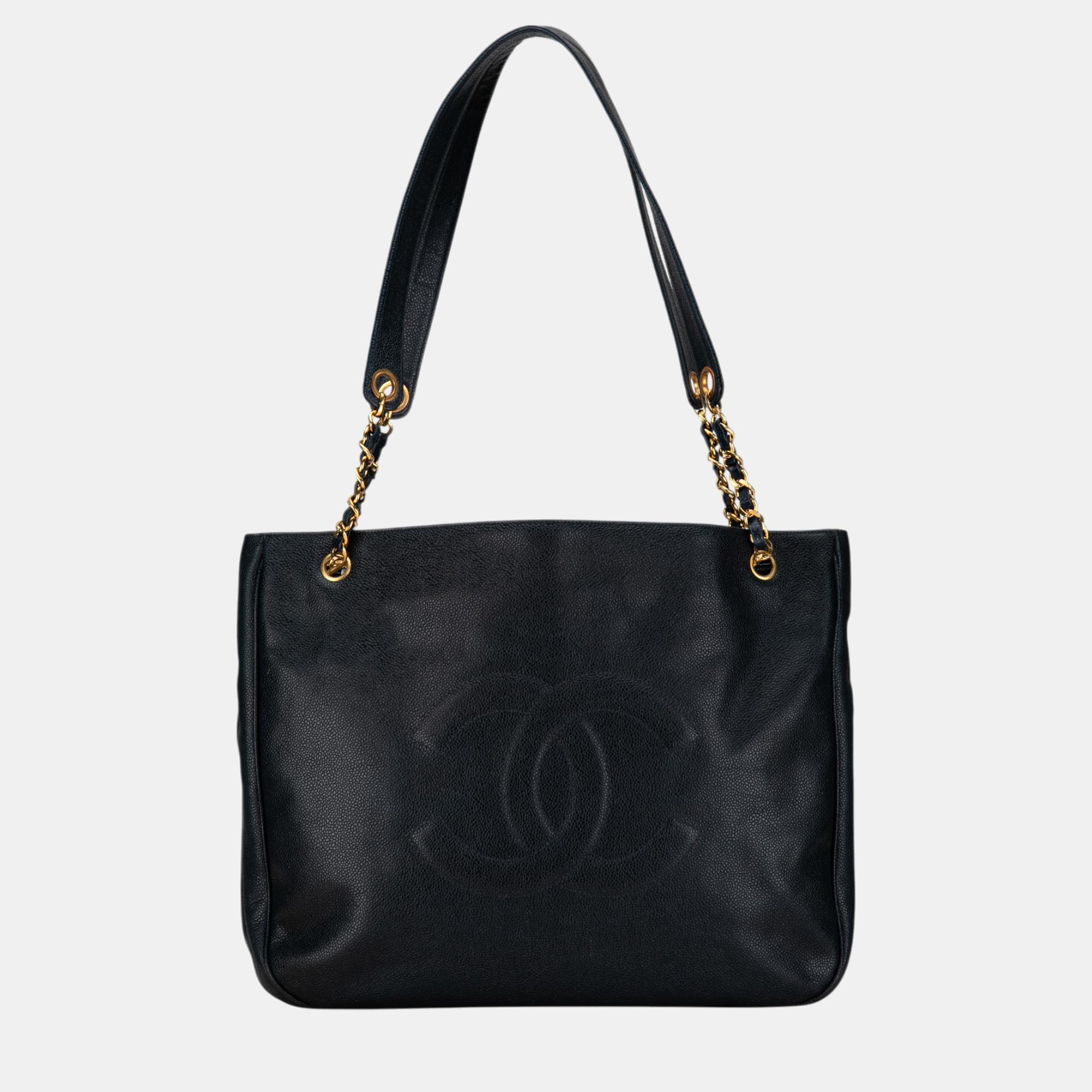 

Chanel Black Caviar CC Tote