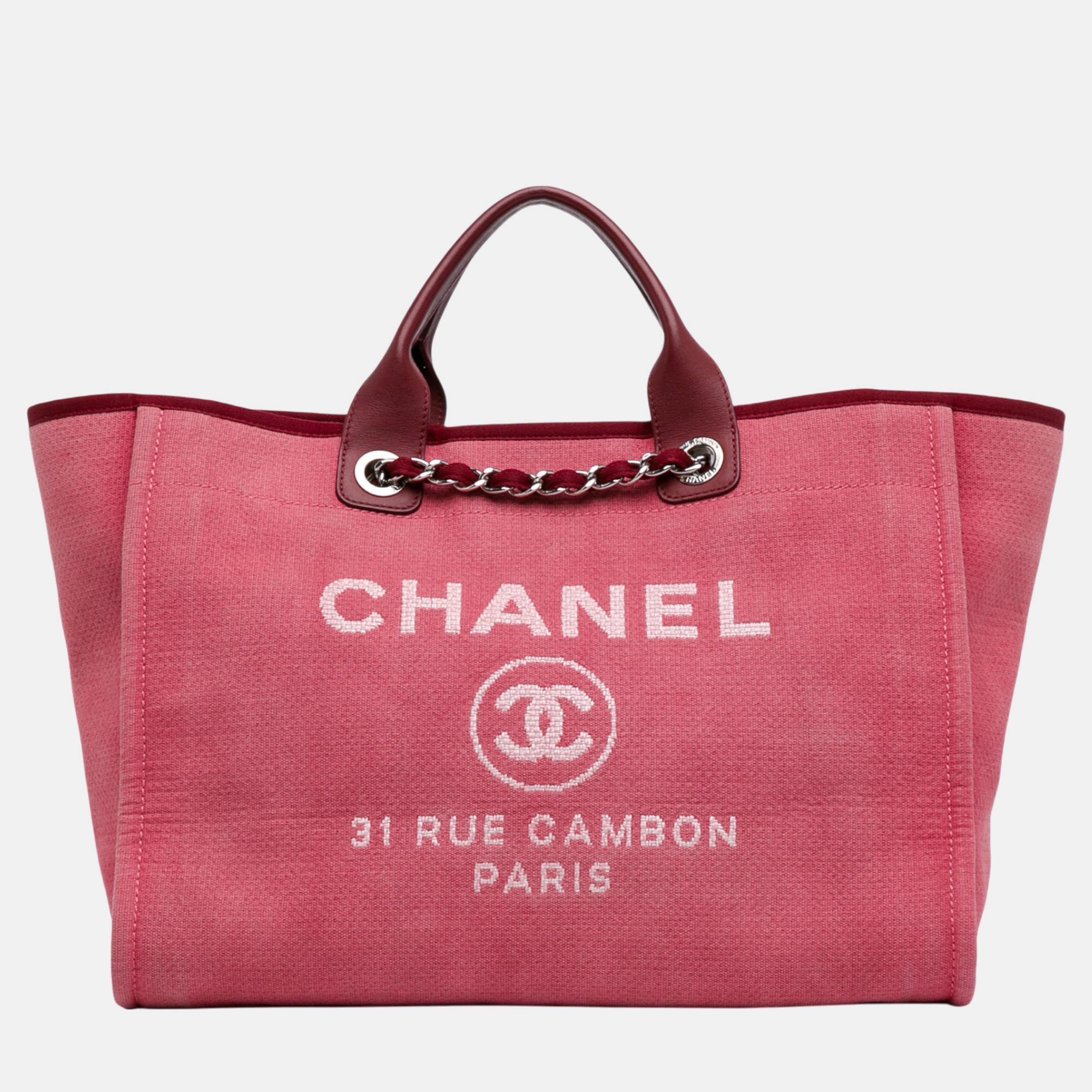 

Chanel Red Large Canvas Deauville Tote