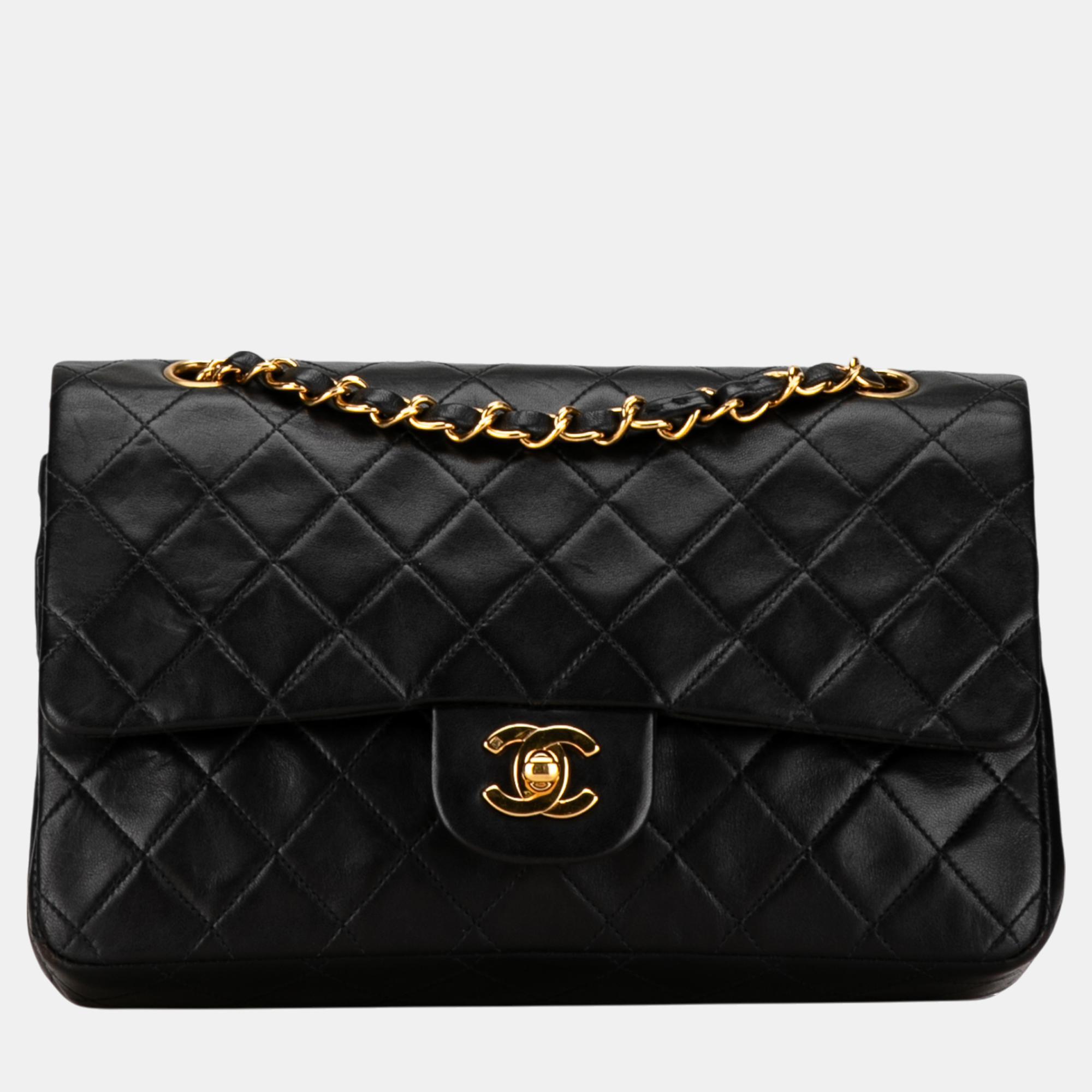 

Chanel Black Medium Classic Lambskin Double Flap