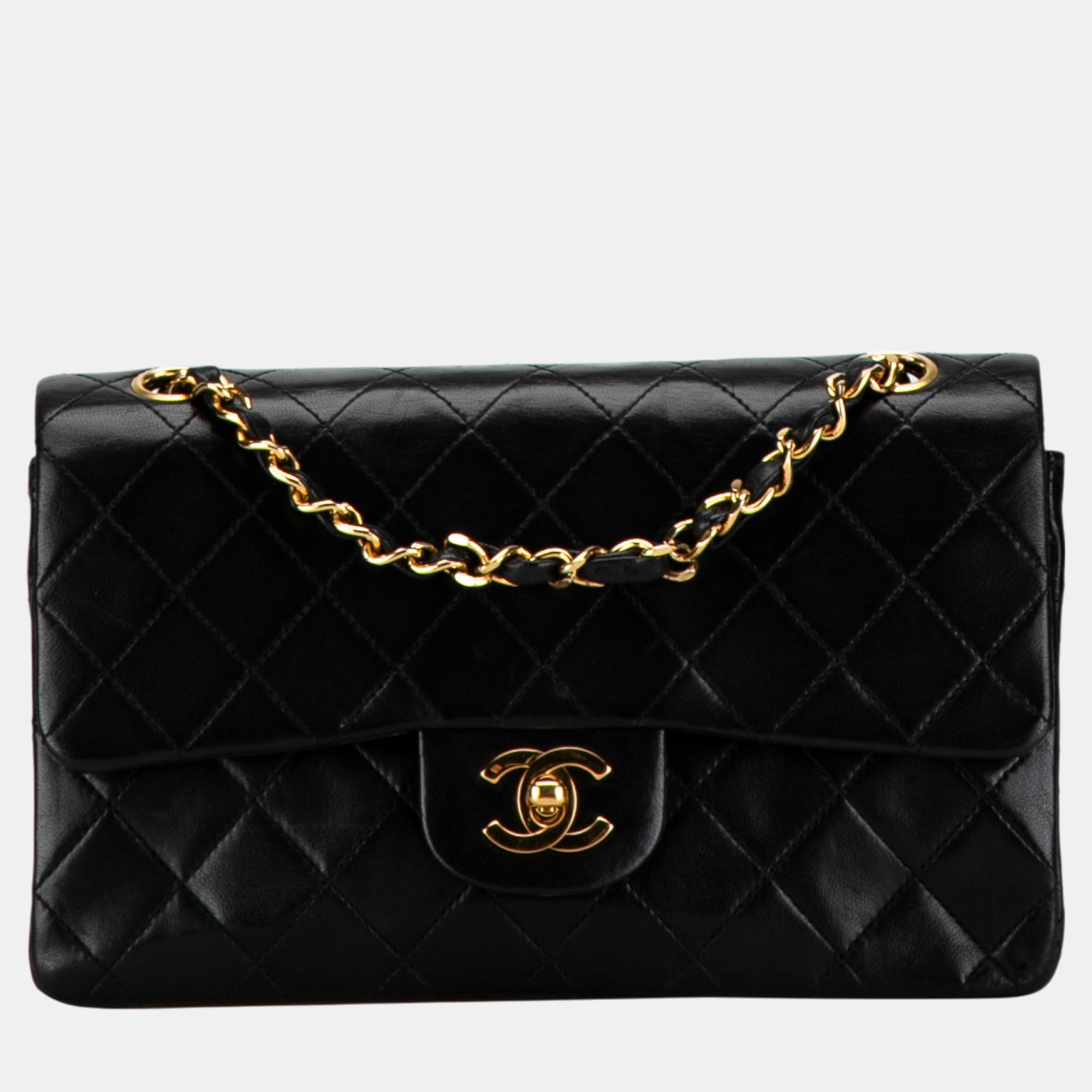 

Chanel Black Small Classic Lambskin Double Flap