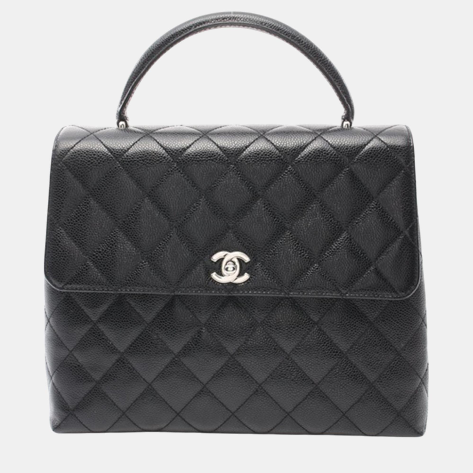 

Chanel Black Caviar Kelly Top Handle Bag