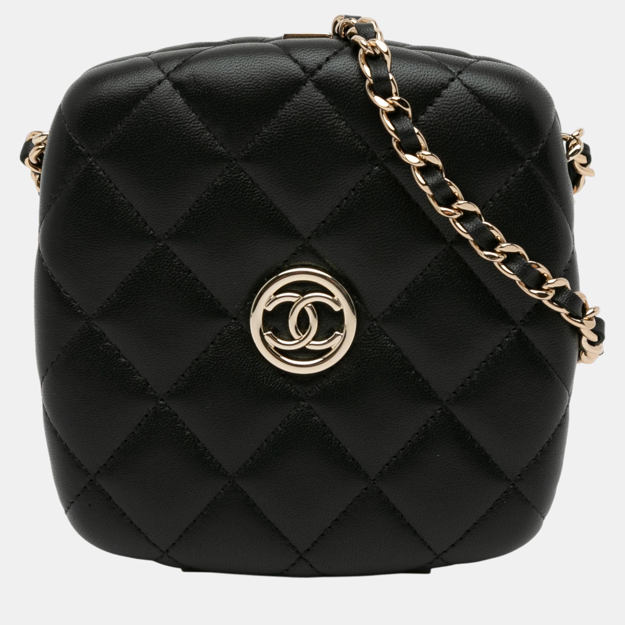 

Chanel Black Quilted Lambskin Compact Vanity Case