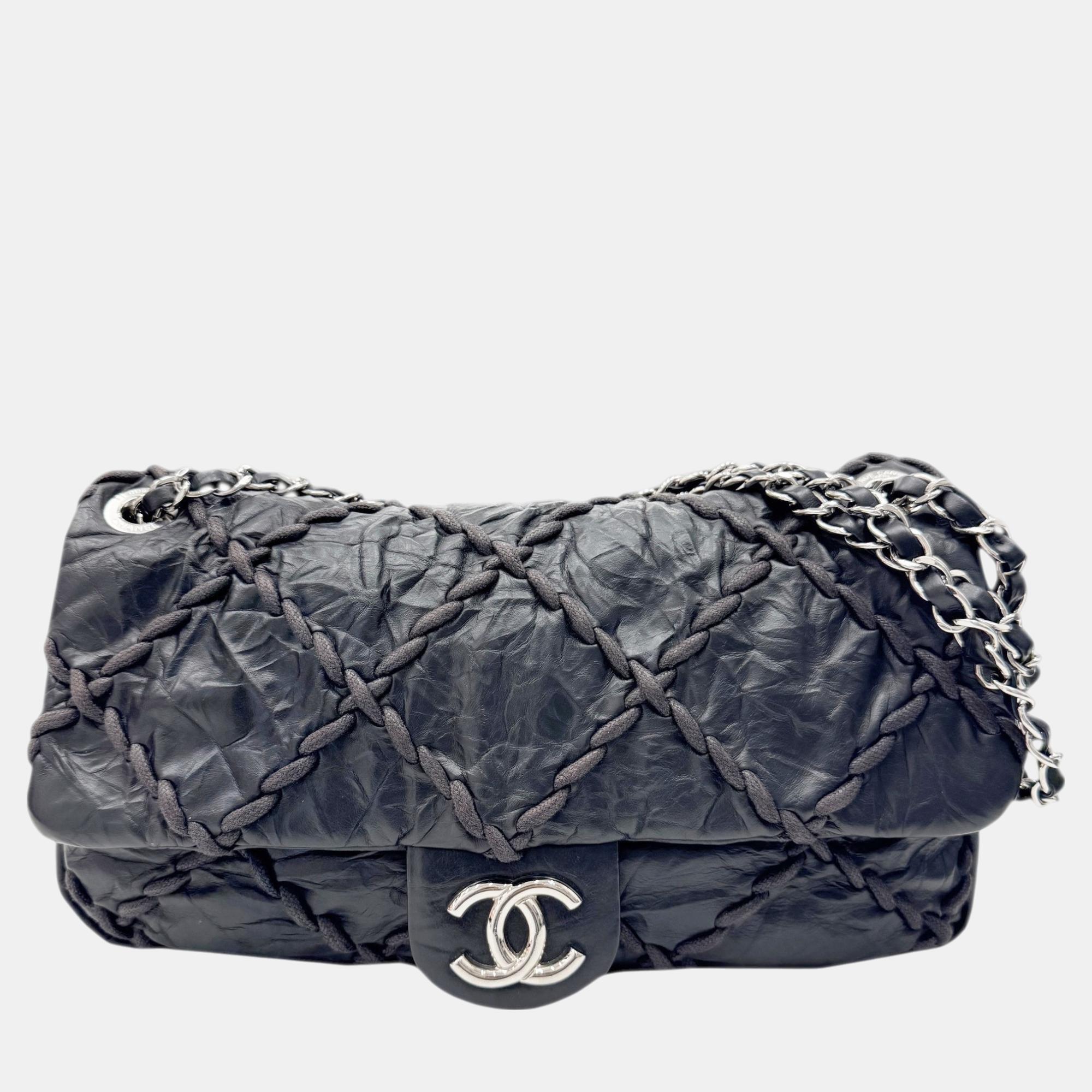 

Chanel Leather Black Ultra Stitch Chain Shoulder Bag