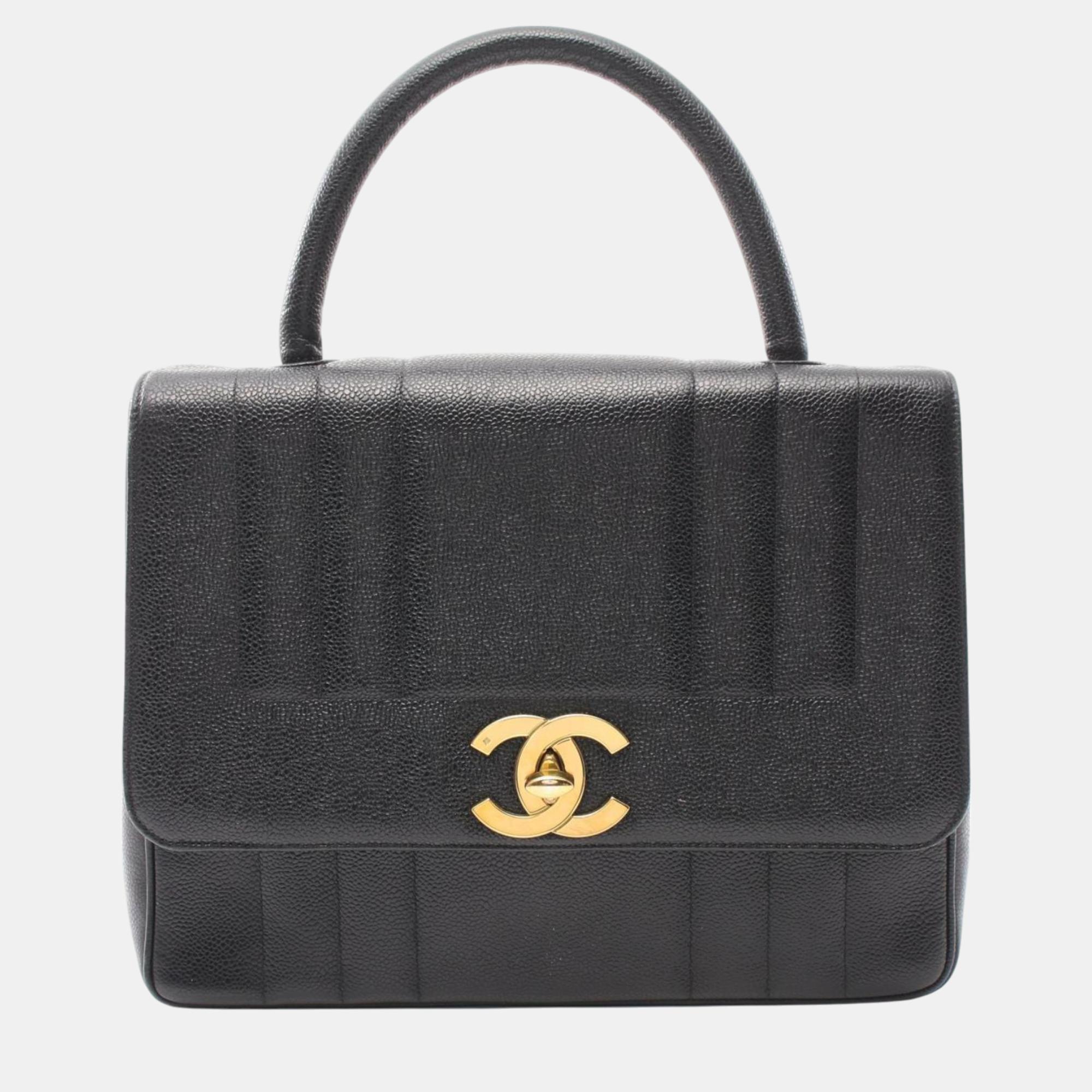 

Chanel Black Leather Grained Calfskin Handbag