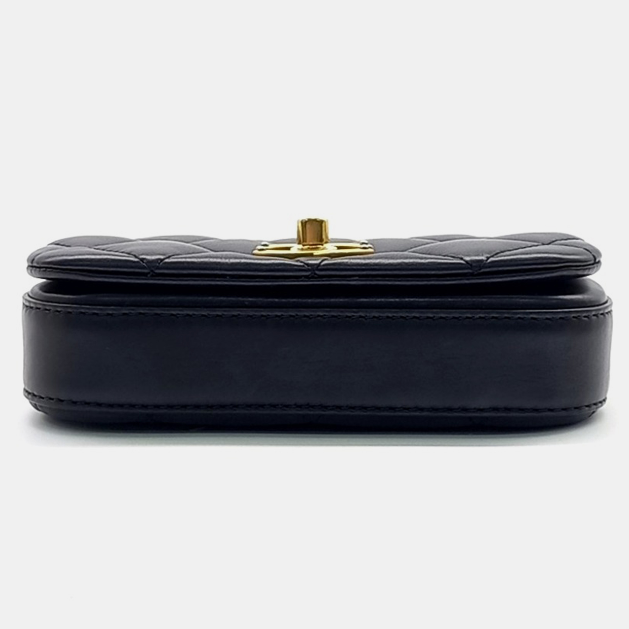 Chanel Black Leather Flap Chain Shoulder Bag 
