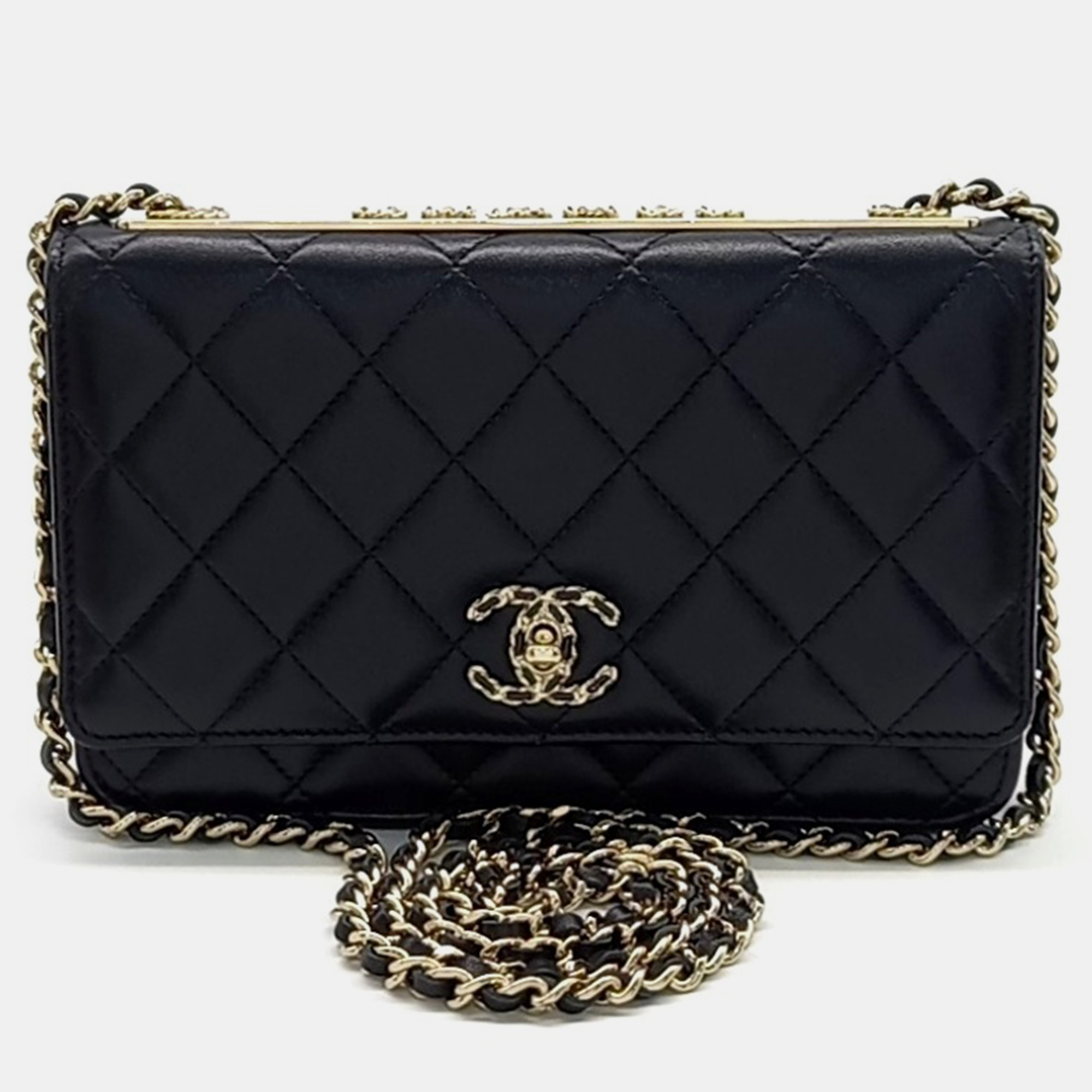 

Chanel Black Leather Trendy CC WOC Mini Crossbody Bag