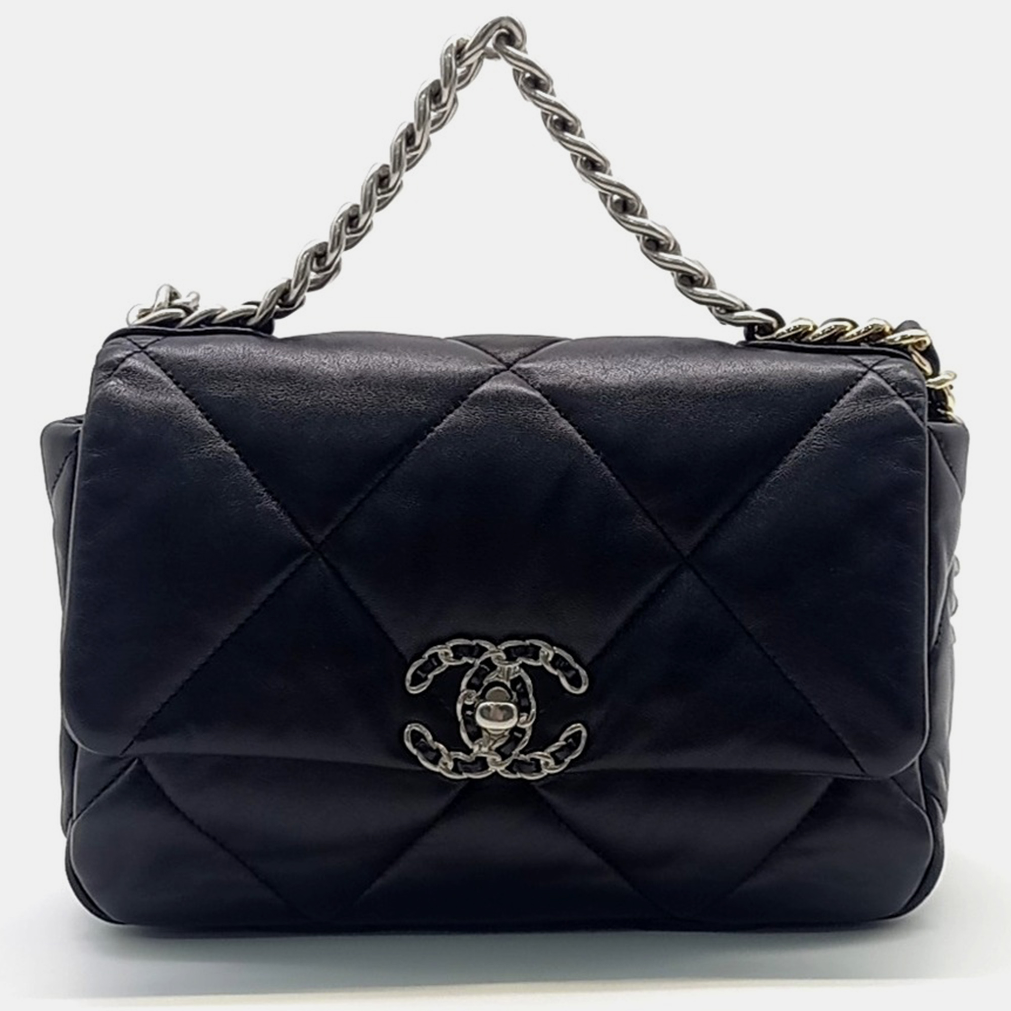 

Chanel Black Leather 19 Small Flap Bag