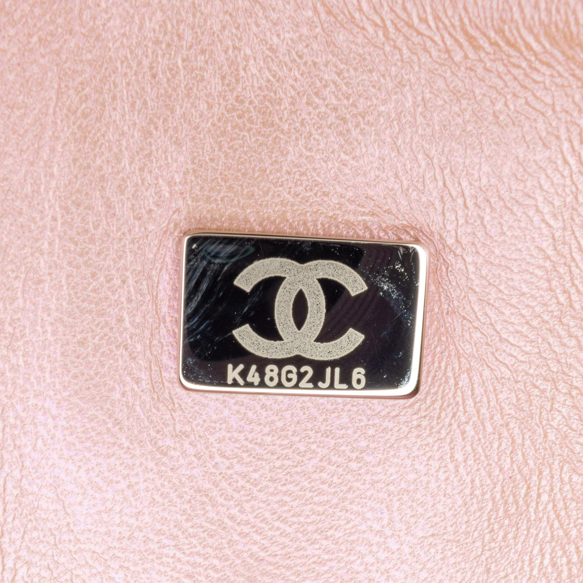 Chanel Pink Small Classic Iridescent Lambskin Double Flap 