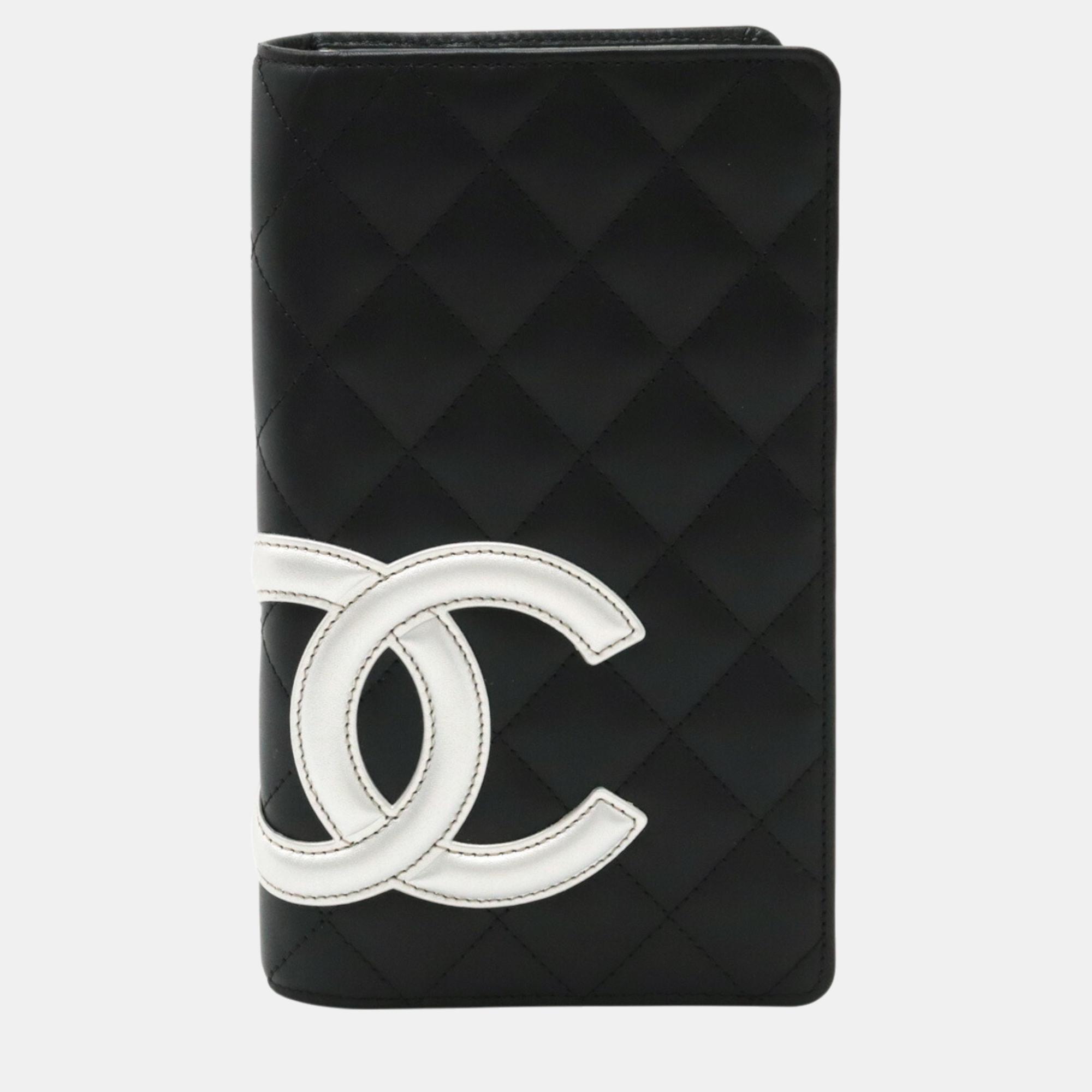 

Chanel Black Leather Cambon Line Bifold Wallet