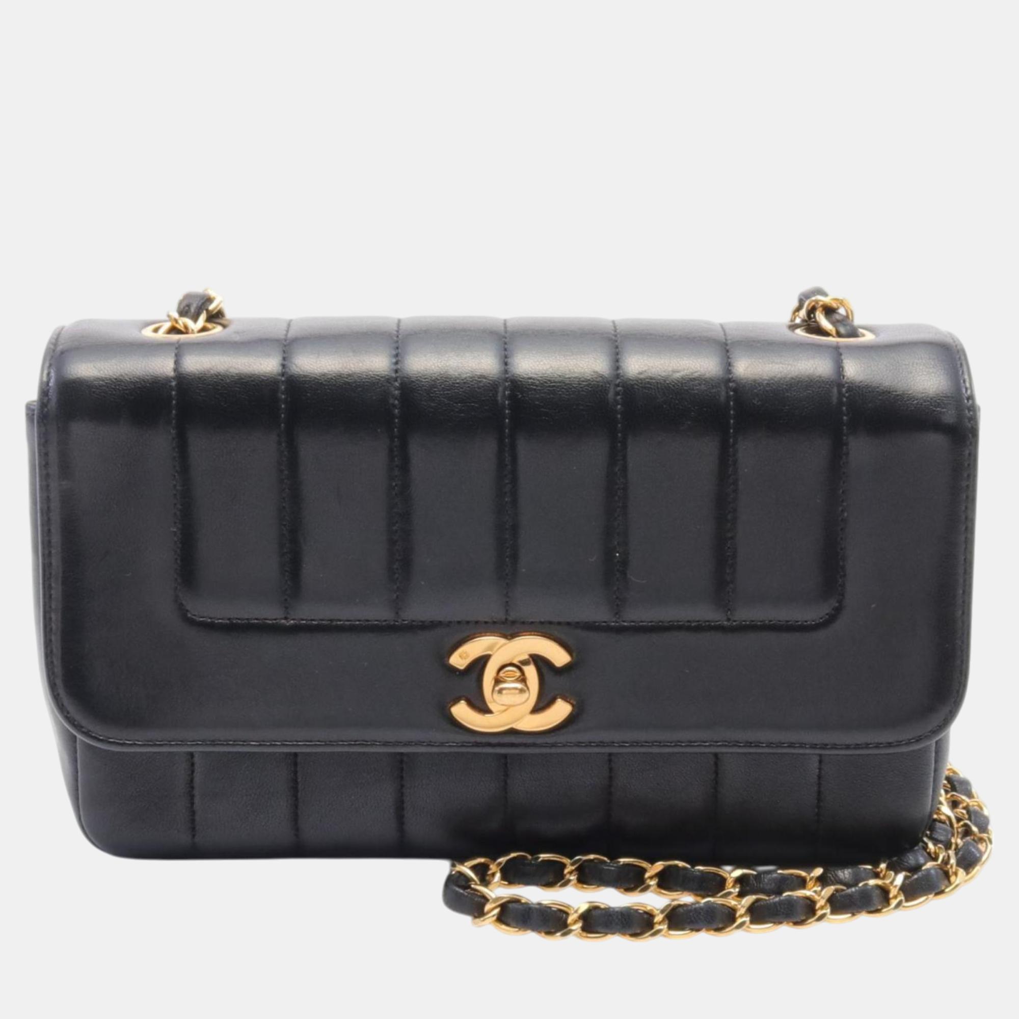 

Chanel Lambskin Black Mademoiselle Shoulder Bag