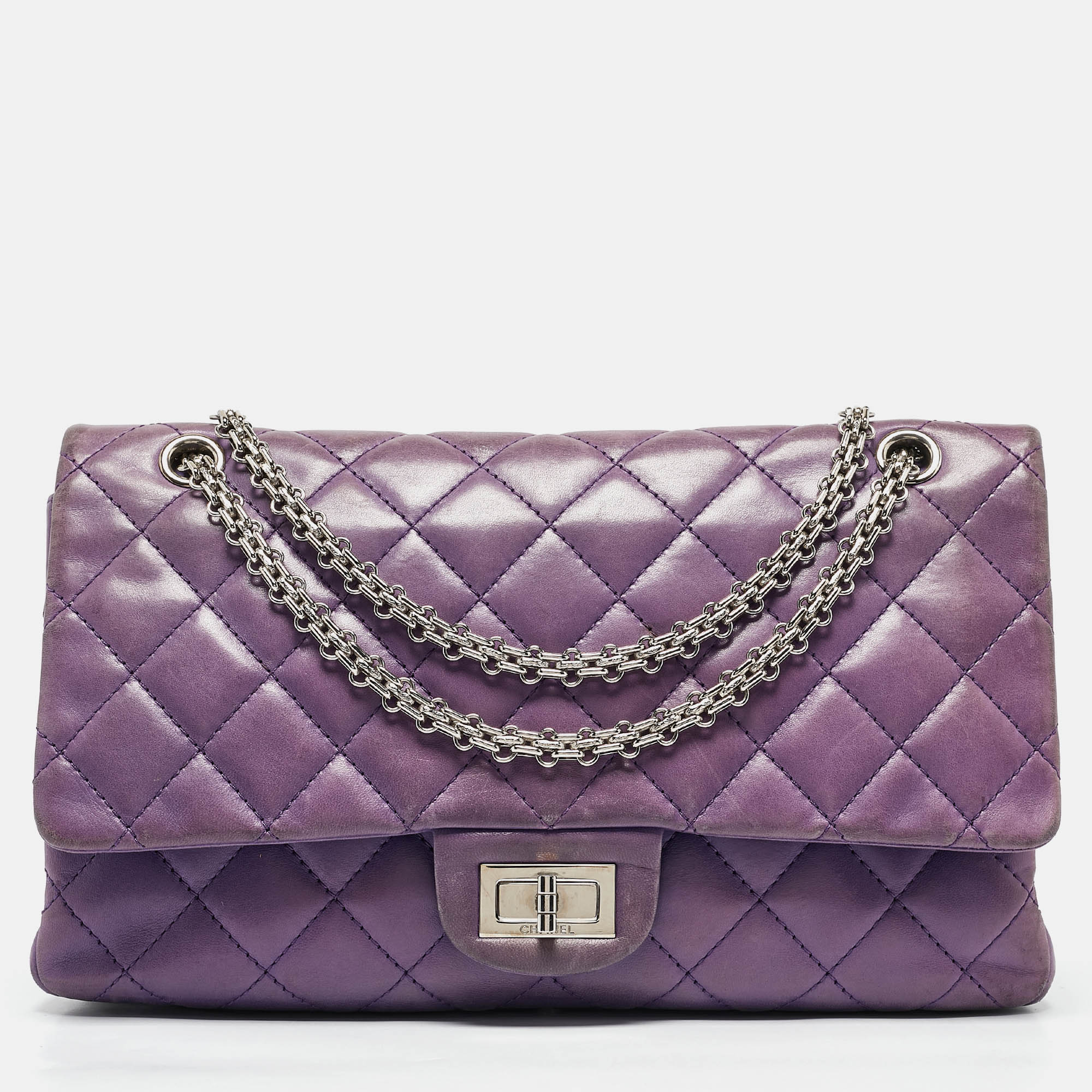 

Chanel Purple Quilted Leather Classic 227 Reissue 2.55 Flap Bag