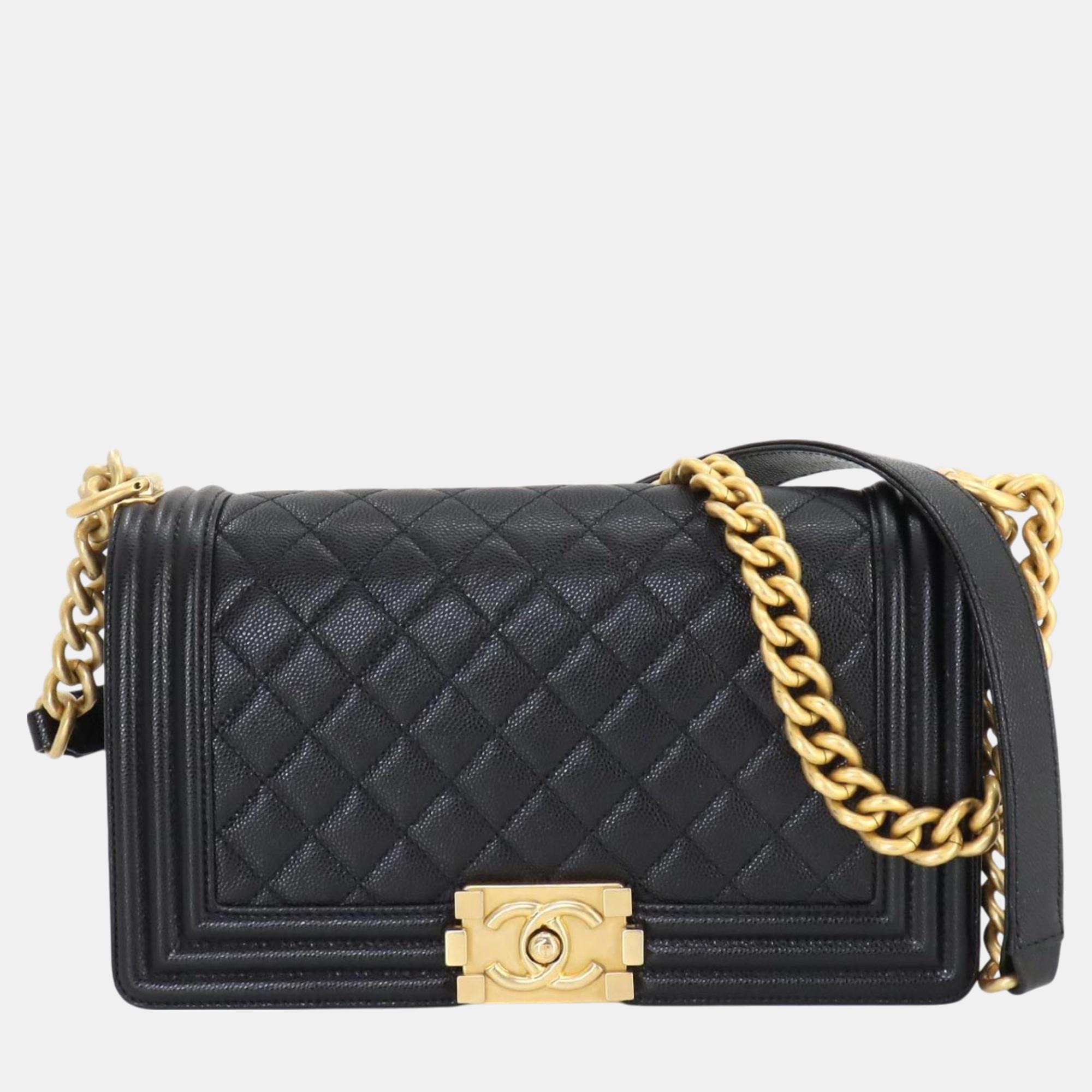 

Chanel Caviar Skin Black Boy Chanel Chain Shoulder Bag