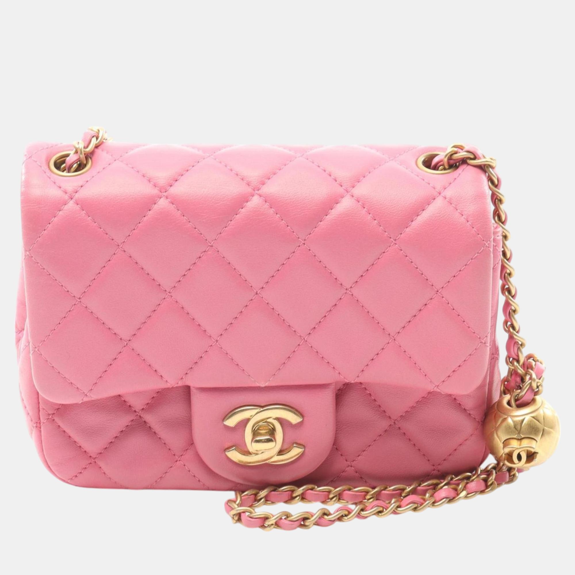 

Chanel Lambskin Pink Matelasse Shoulder Bag