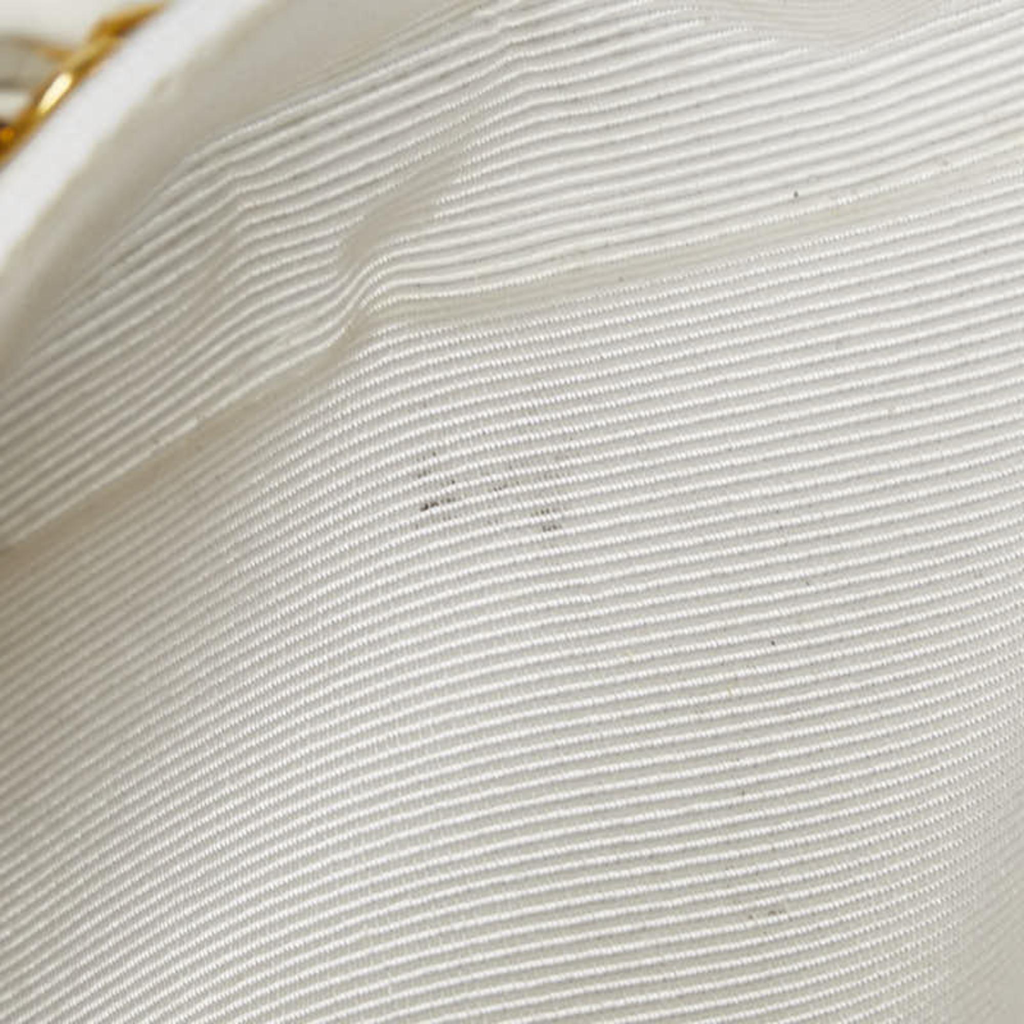 Chanel White Black Bicolor Lambskin Matelasse 25 Coco Mark Diana Chain Shoulder Bag 