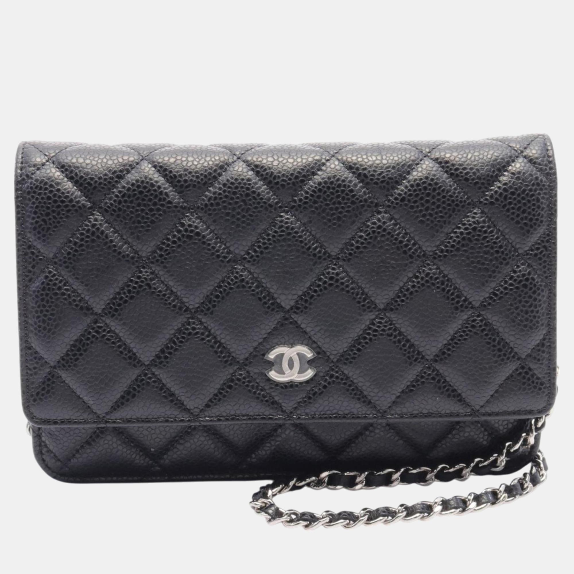 

Chanel Leather Grained Calfskin Black Matelasse Shoulder Bag