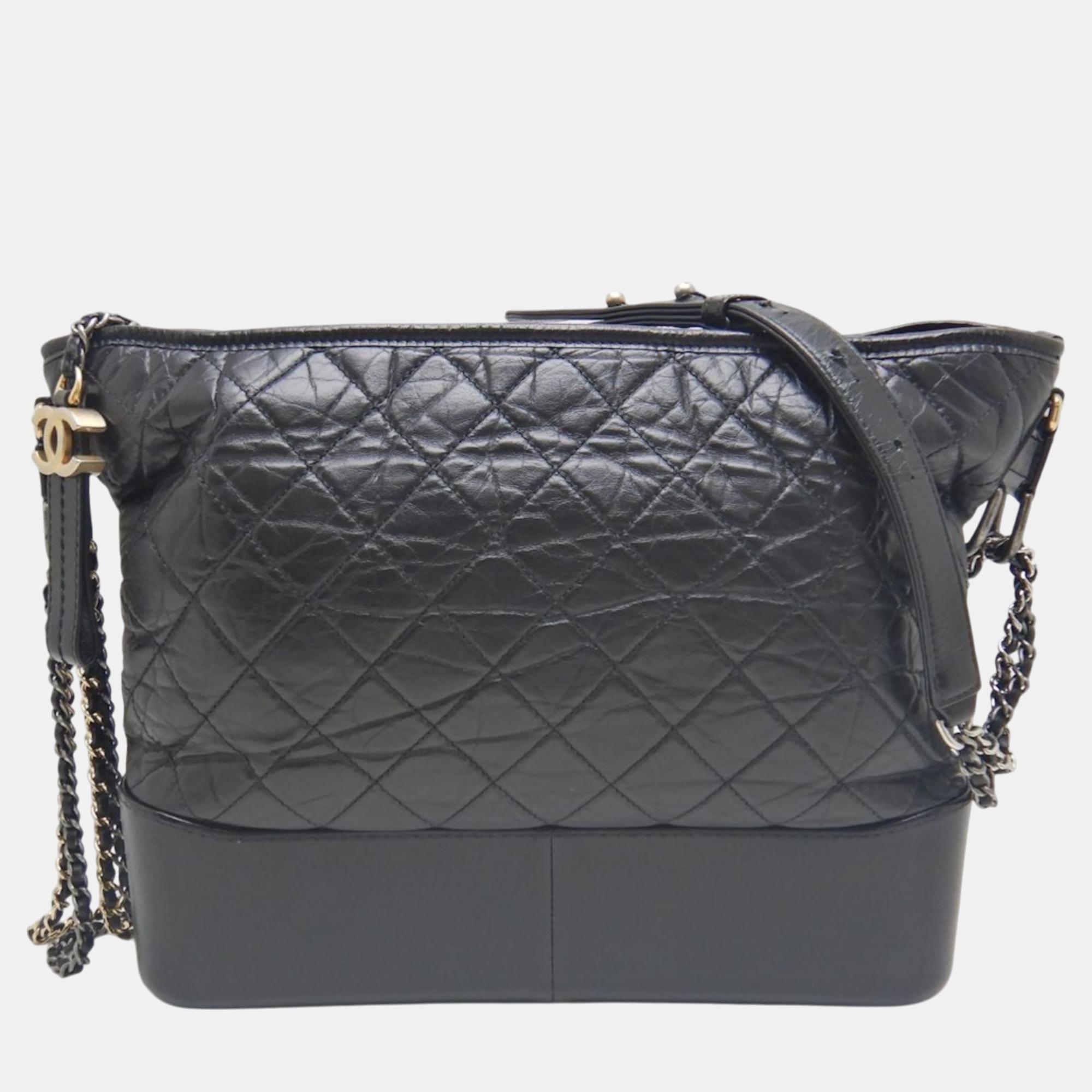 

Chanel Calf Black Hobo Gabrielle De Shoulder Bag