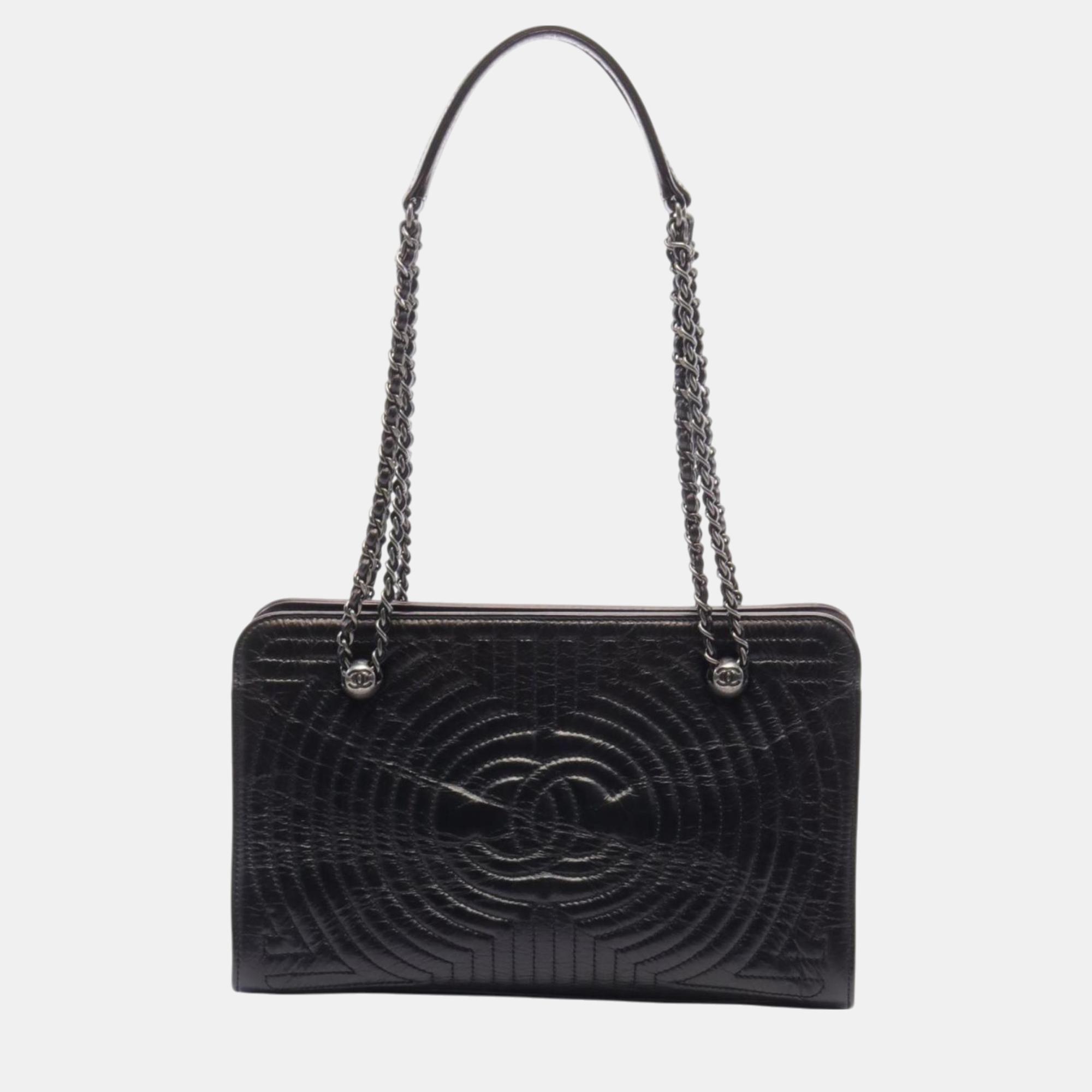 

Chanel Leather Black Coco Mark Shoulder Bag