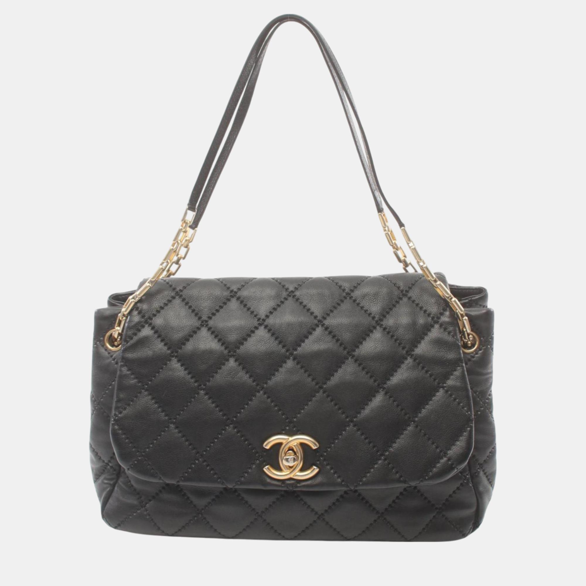

Chanel Leather Black Ultra Stitch Shoulder Bag