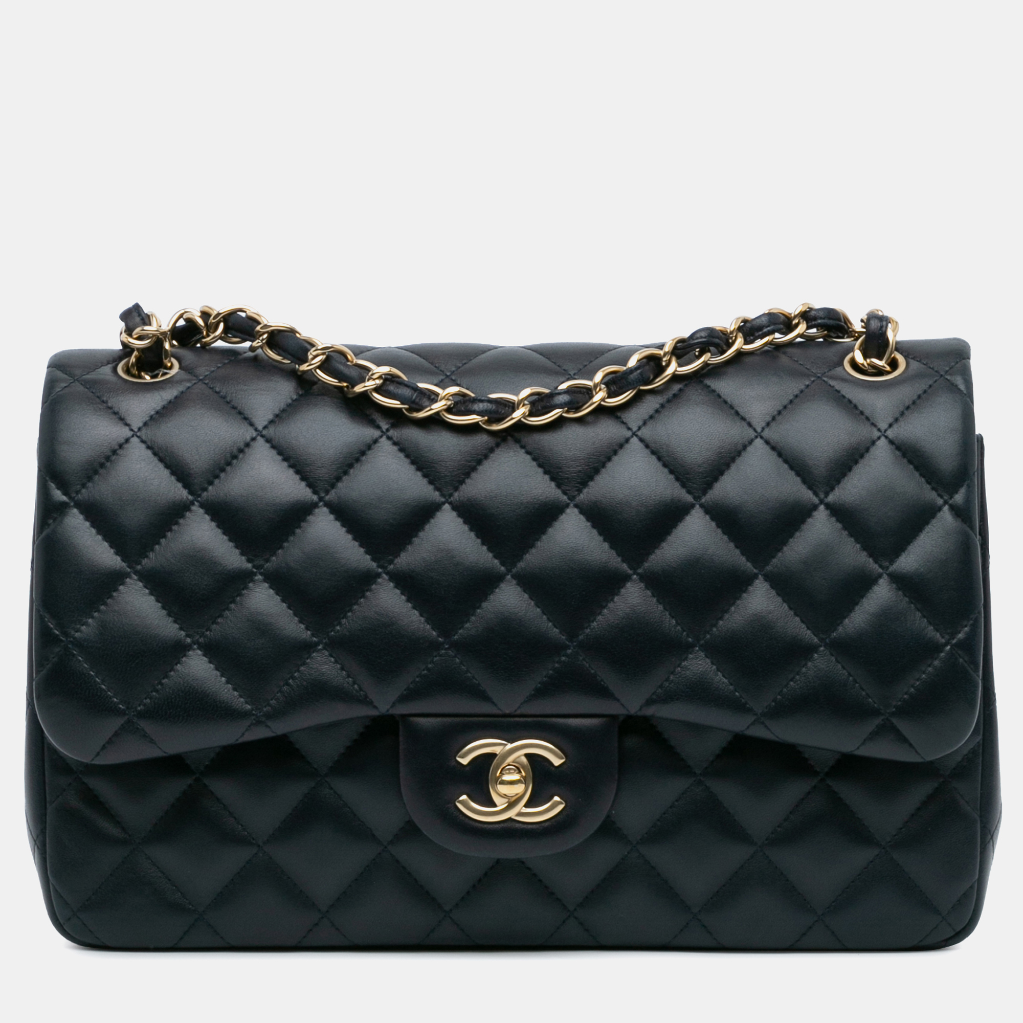 

Chanel Black Jumbo Classic Lambskin Double Flap