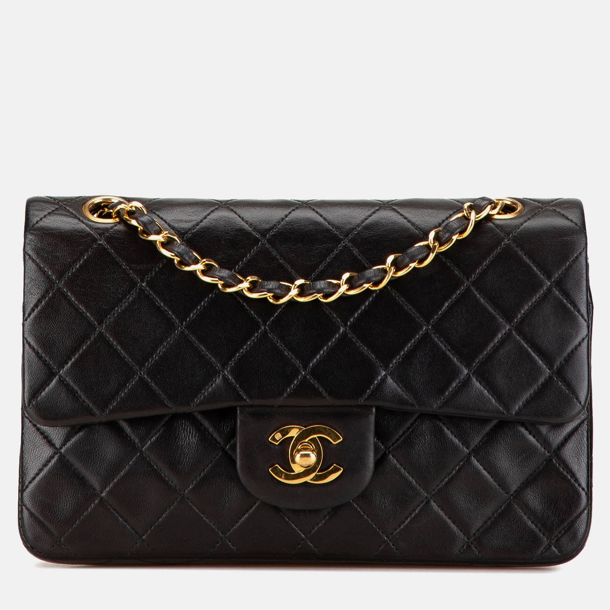 

Chanel Black Small Classic Lambskin Double Flap